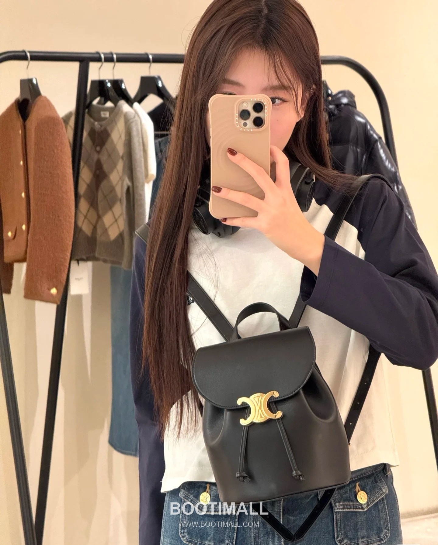 Celine Bonnie Triomphe Flap 118703 Italian Cowhide Backpack 셀린느 보니 트리옹프 플랩 118703 이탈리아 소가죽 백팩 25cm 4