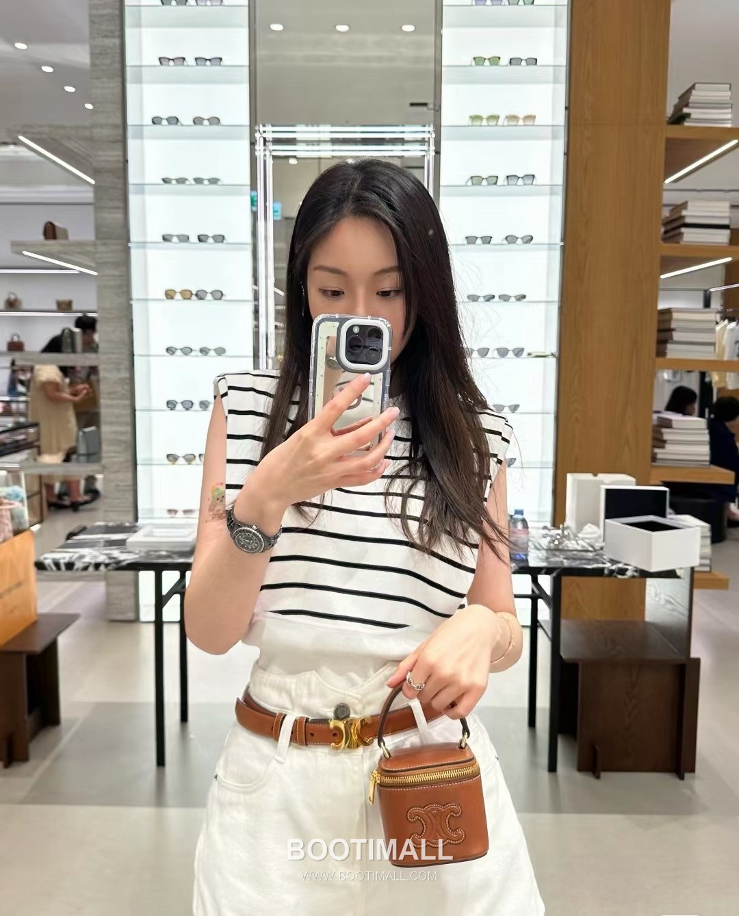 CELINE Mini Vanity Calfskin Leather Shoulder Bag 10J762 셀린느 미니 바니티 카프스킨 숄더백 9.5cm 4