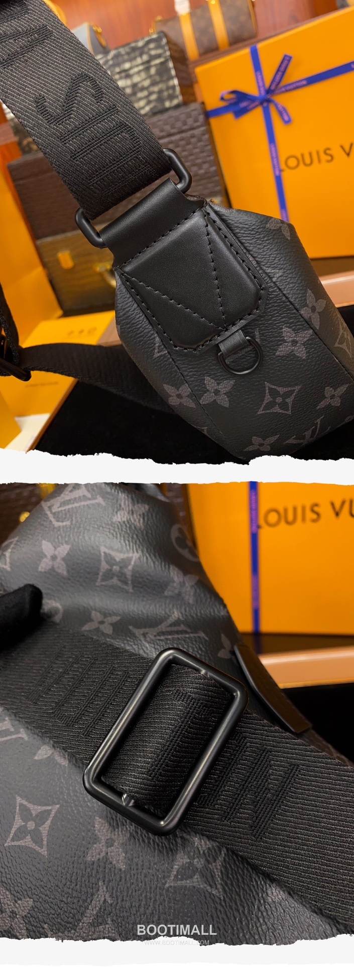 Louis Vuitton Hamac Monogram Eclipse Canvas Bag M47158 루이비통 아막 모노그램 이클립스 캔버스 숄더백 28.5cm 7