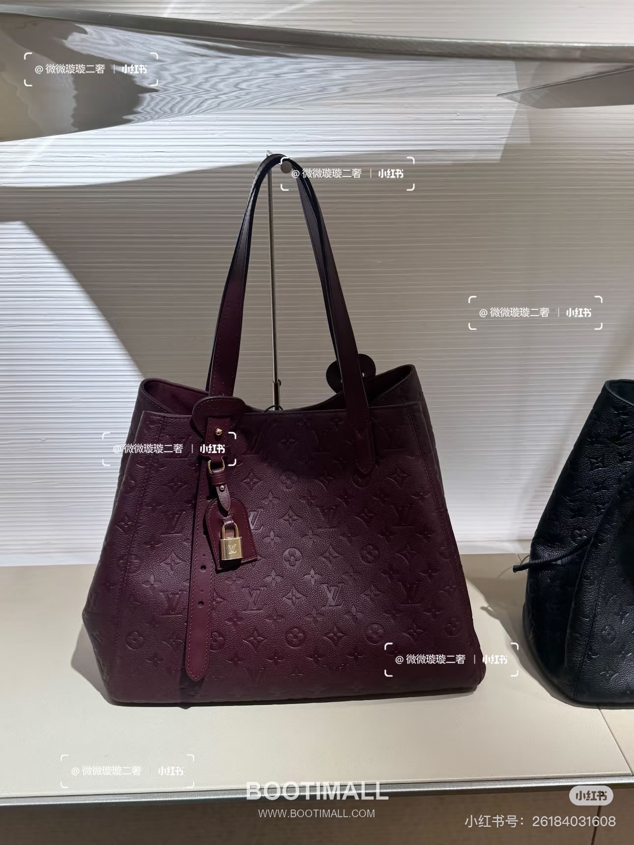 Louis Vuitton All In One Medium Monogram Empreinte Leather Burgundy Tote Bag 루이비통 올 인 원 미디엄 M25860 모노그램 앙프렝뜨 레더 버건디 토트백 56.5cm 3