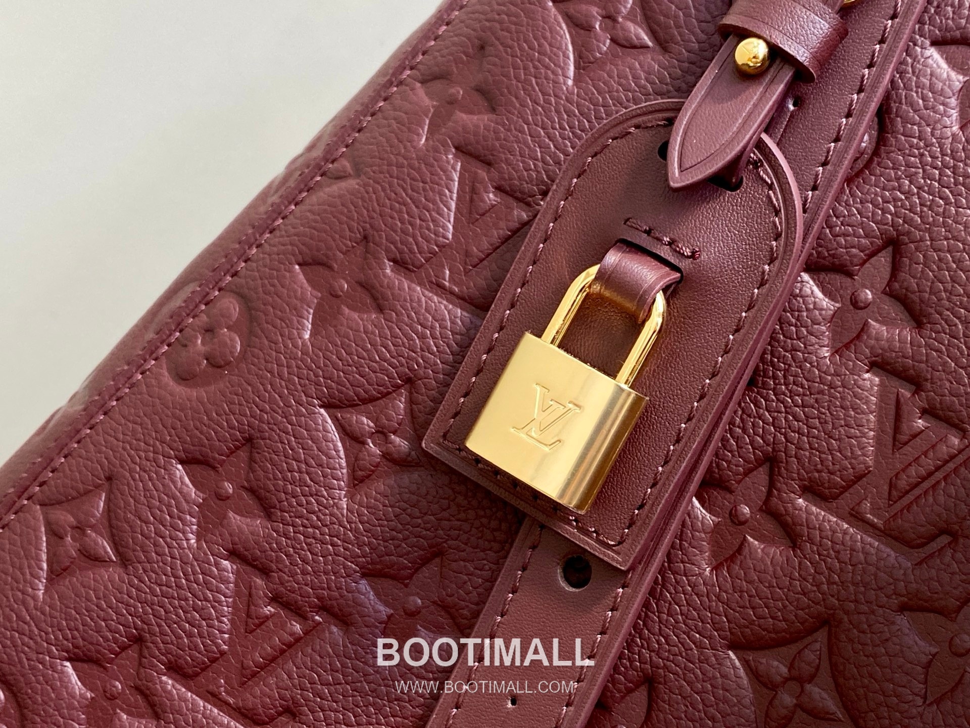 Louis Vuitton All In One Medium Monogram Empreinte Leather Burgundy Tote Bag 루이비통 올 인 원 미디엄 M25860 모노그램 앙프렝뜨 레더 버건디 토트백 56.5cm 10