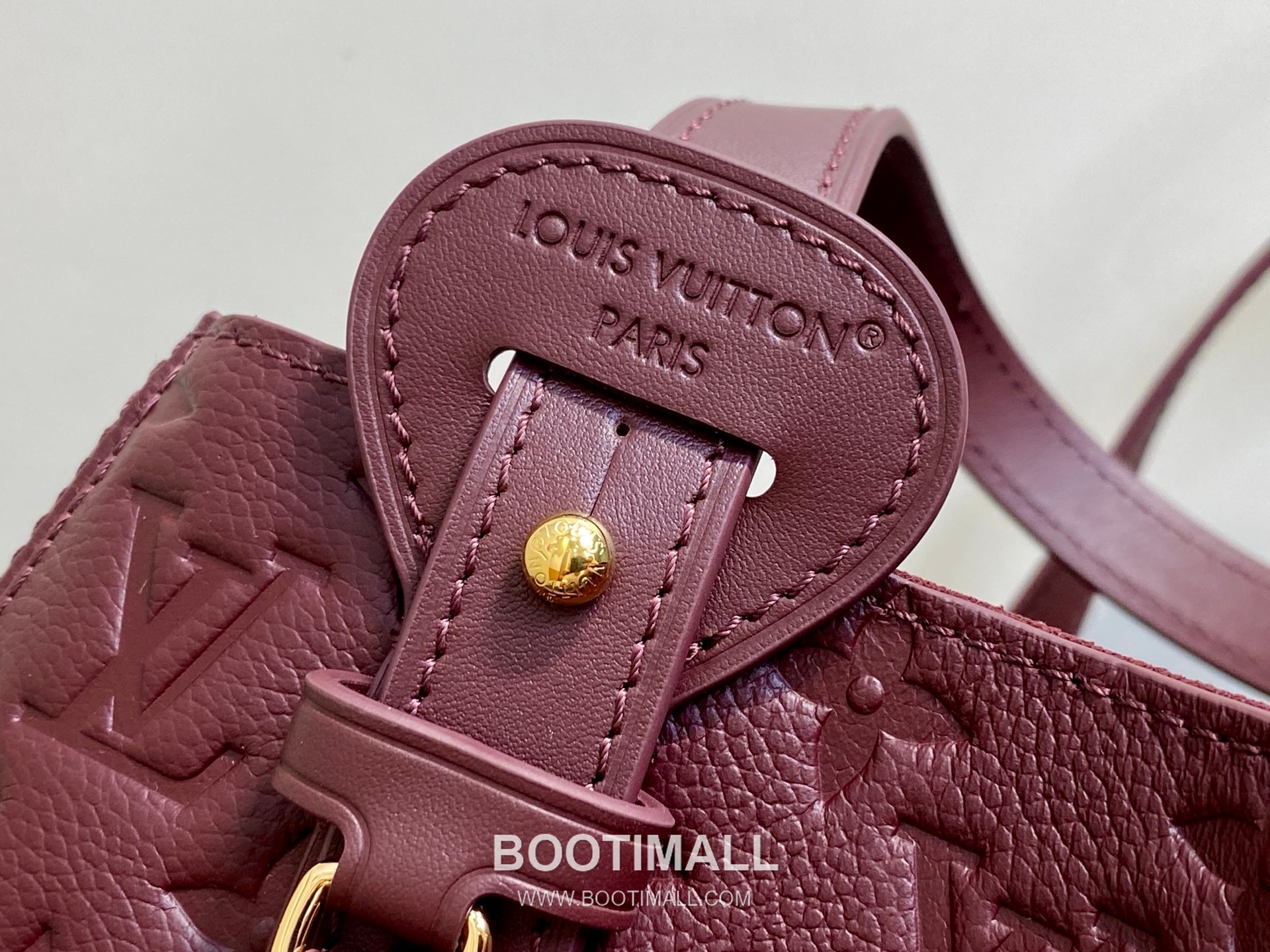 Louis Vuitton All In One Medium Monogram Empreinte Leather Burgundy Tote Bag 루이비통 올 인 원 미디엄 M25860 모노그램 앙프렝뜨 레더 버건디 토트백 56.5cm 11