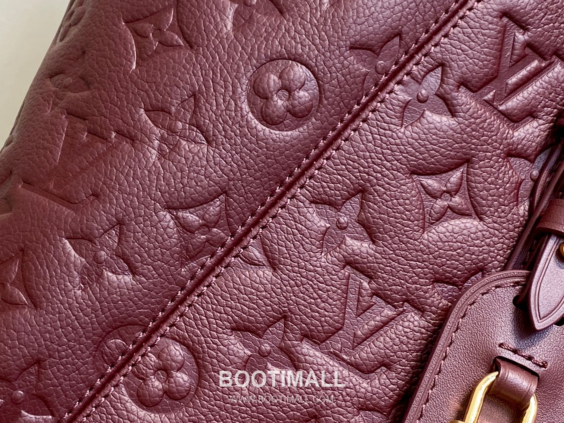 Louis Vuitton All In One Medium Monogram Empreinte Leather Burgundy Tote Bag 루이비통 올 인 원 미디엄 M25860 모노그램 앙프렝뜨 레더 버건디 토트백 56.5cm 12