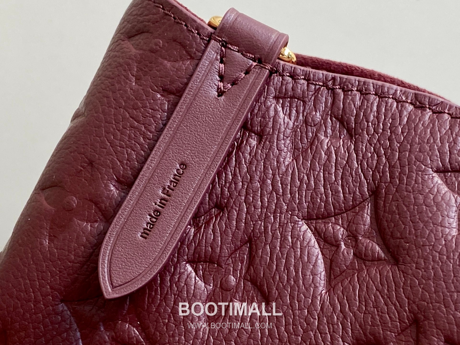 Louis Vuitton All In One Medium Monogram Empreinte Leather Burgundy Tote Bag 루이비통 올 인 원 미디엄 M25860 모노그램 앙프렝뜨 레더 버건디 토트백 56.5cm 13