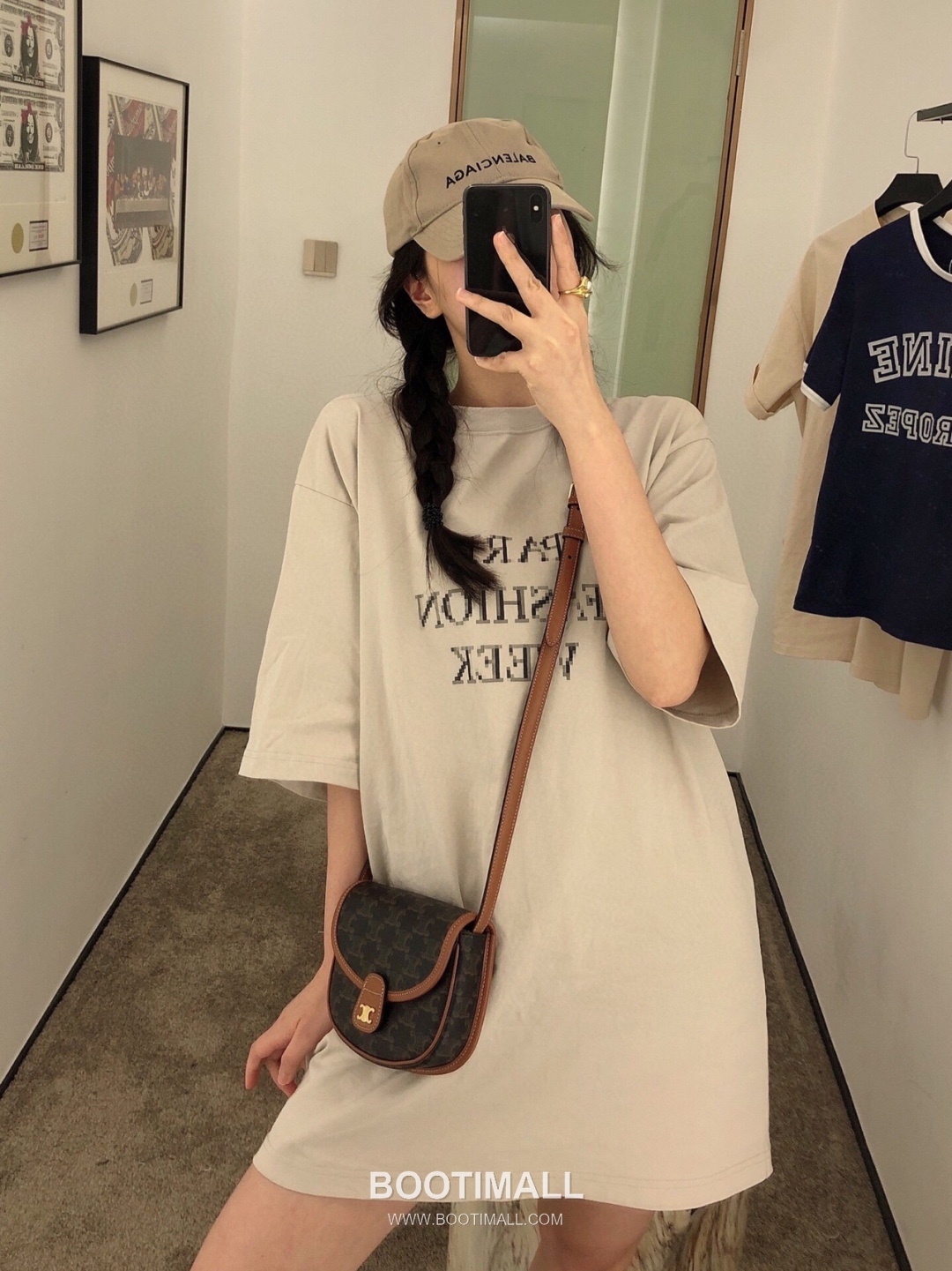 CELINE Triomphe Mini Saddle Calfskin Shoulder Bag 셀린느 트리옹프 미니 새들 카프스킨 숄더백 18cm 7
