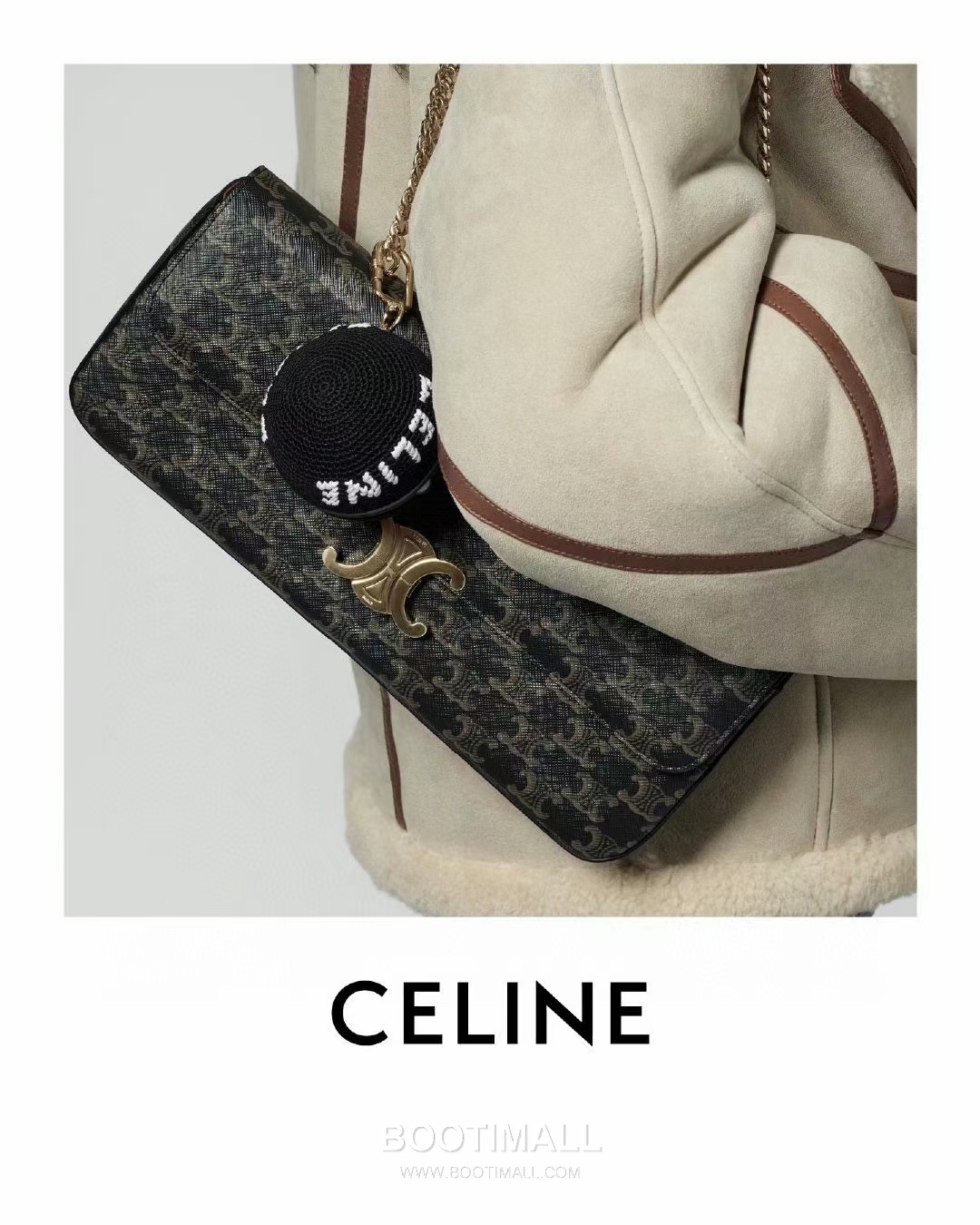 CELINE Triomphe Monogram Canvas Chain Shoulder Bag 197412 셀린느 트리옹프 모노그램 체인 숄더백 33cm 4