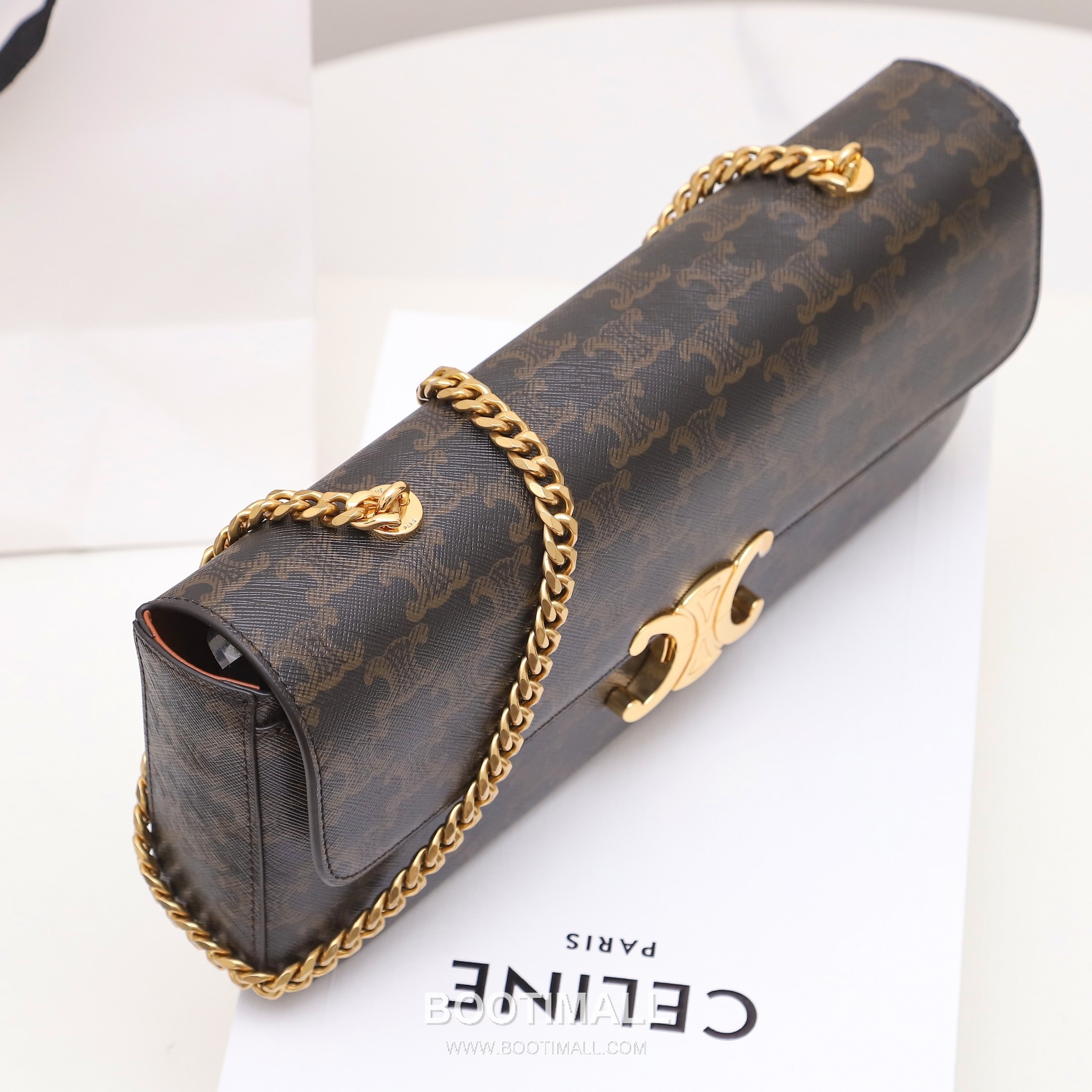 CELINE Triomphe Monogram Canvas Chain Shoulder Bag 197412 셀린느 트리옹프 모노그램 체인 숄더백 33cm 17