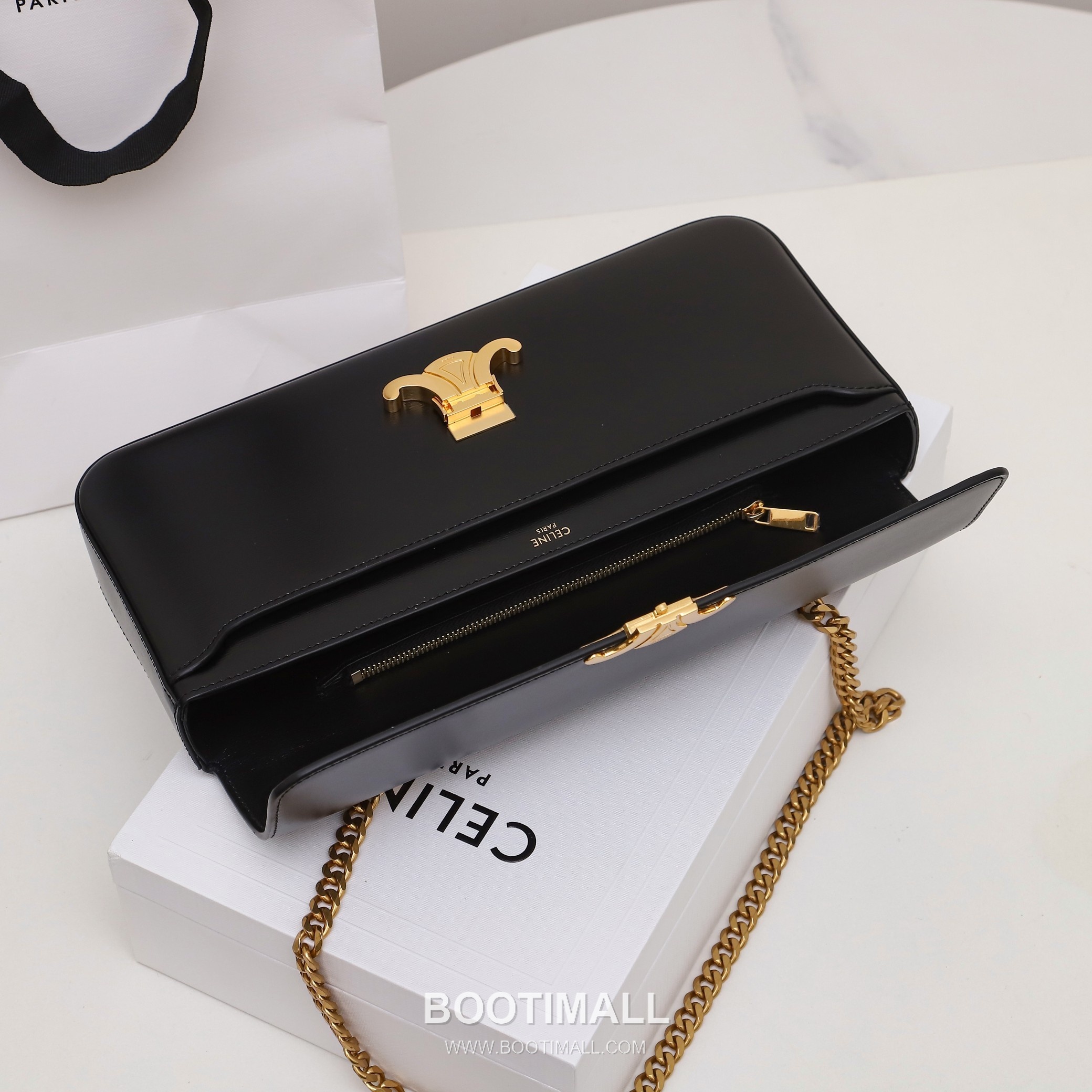 Celine 197412 Chain Strap Italian Cowhide Shoulder Bag 셀린느 197412 체인 스트랩 이탈리아 소가죽 숄더백 33cm 15