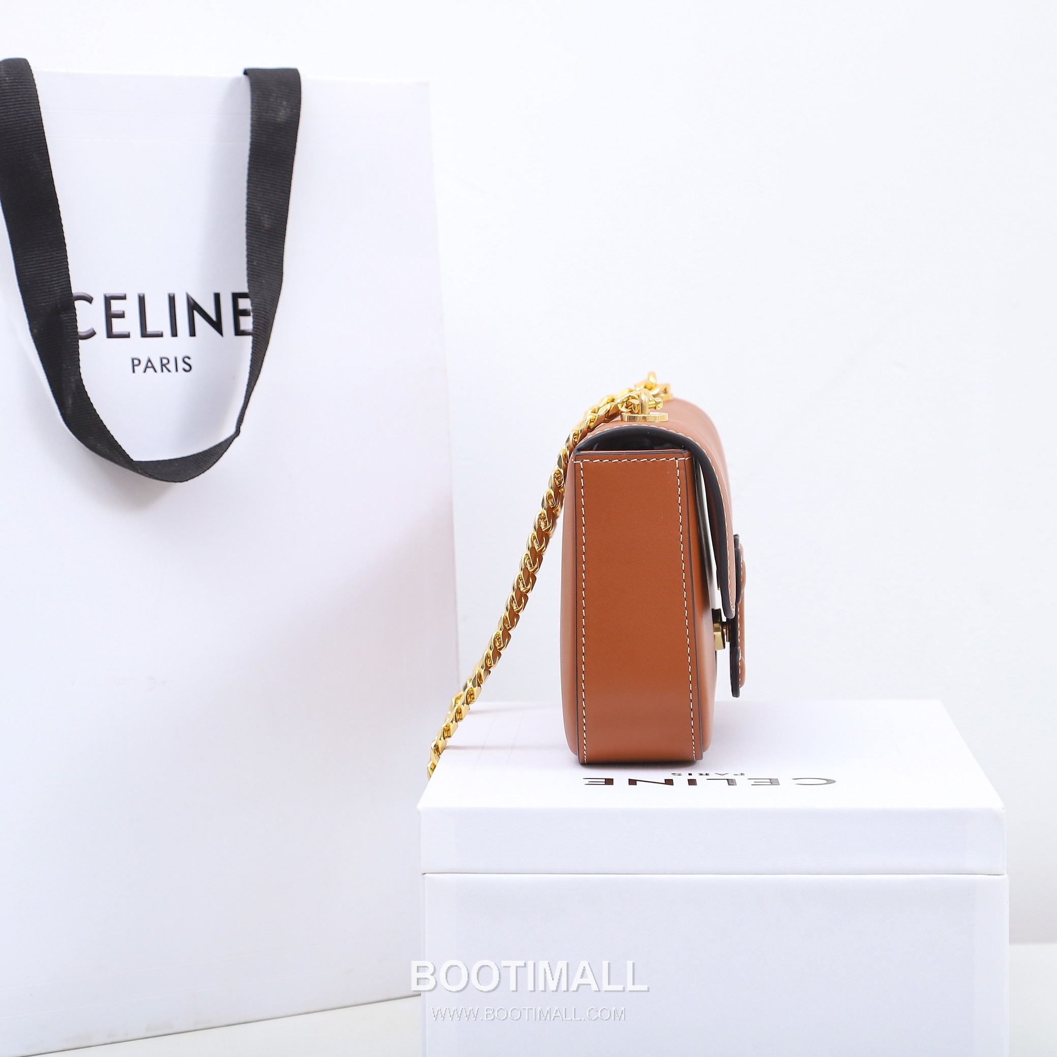 CELINE Triomphe Chain Calfskin Leather Shoulder Bag 199243 셀린느 트리옹프 체인 카프스킨 숄더백 20.5cm 3