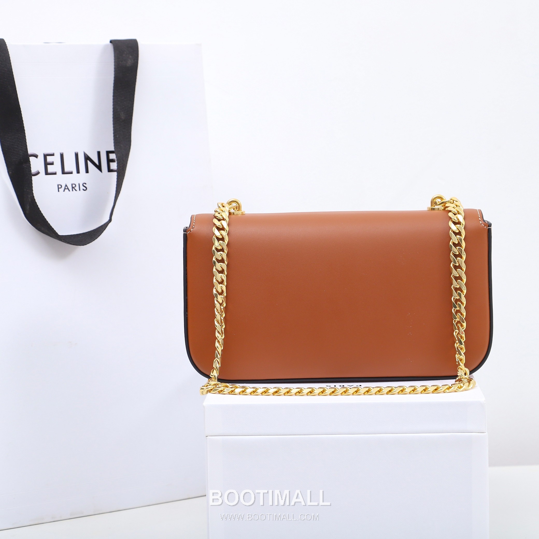 CELINE Triomphe Chain Calfskin Leather Shoulder Bag 199243 셀린느 트리옹프 체인 카프스킨 숄더백 20.5cm 4