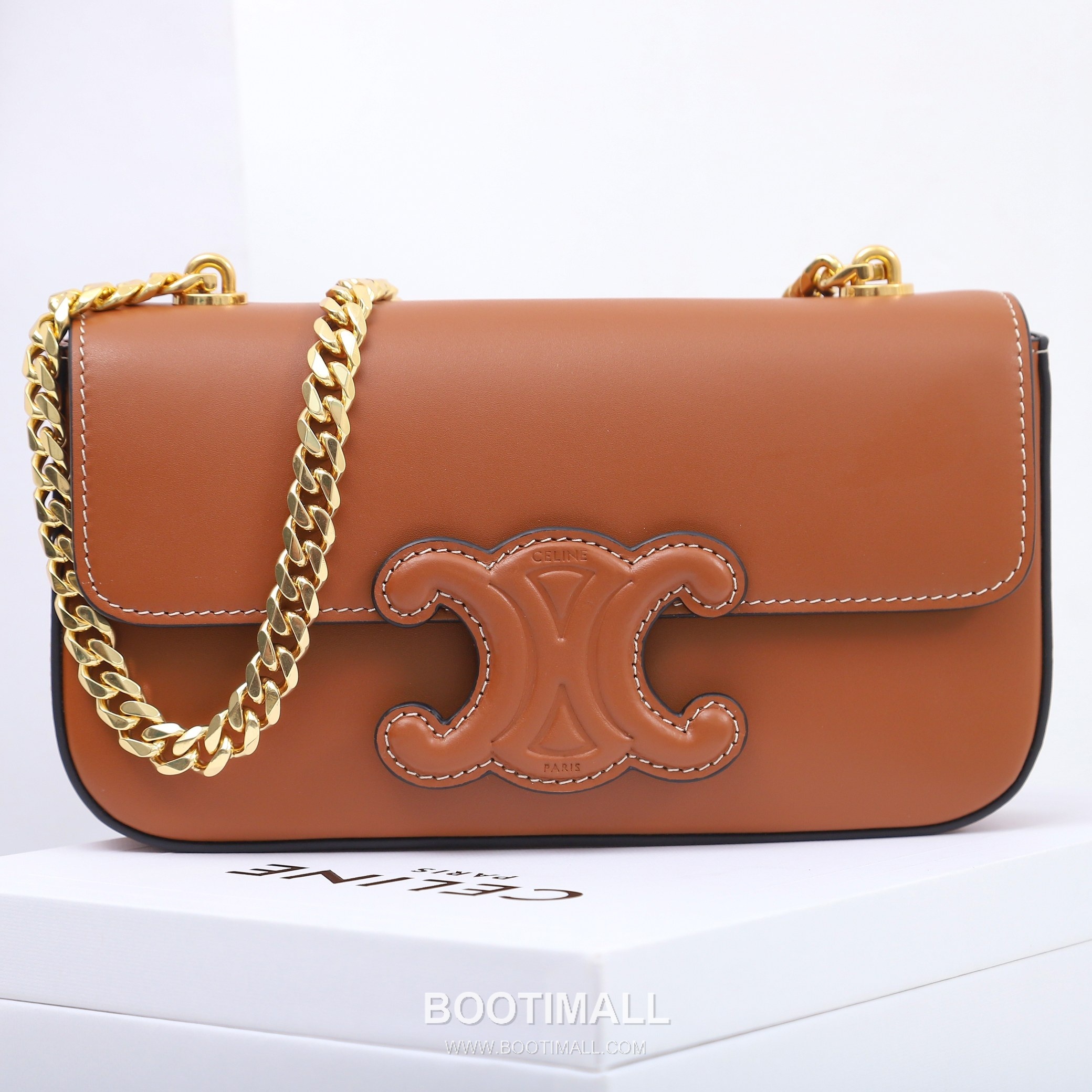 CELINE Triomphe Chain Calfskin Leather Shoulder Bag 199243 셀린느 트리옹프 체인 카프스킨 숄더백 20.5cm 5