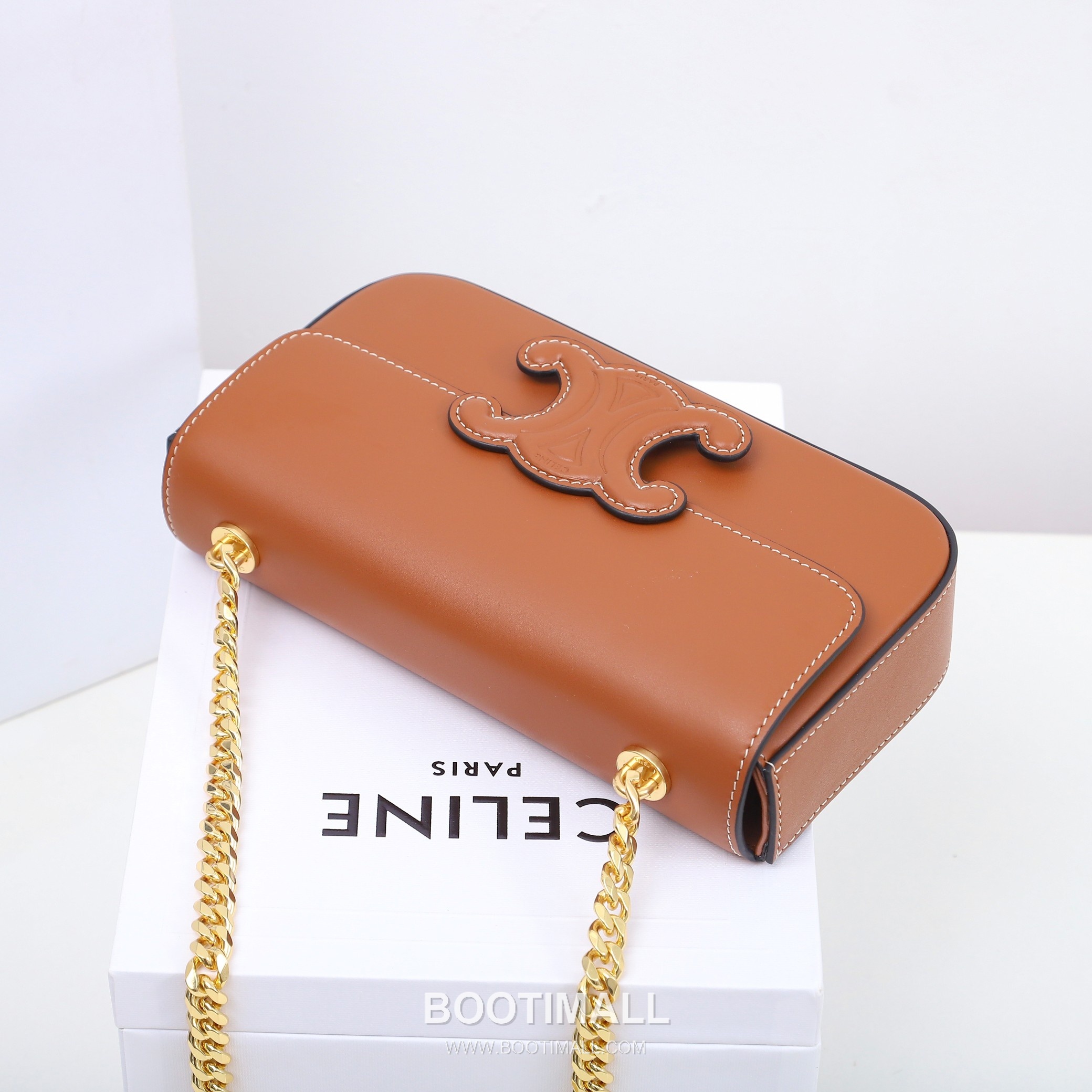 CELINE Triomphe Chain Calfskin Leather Shoulder Bag 199243 셀린느 트리옹프 체인 카프스킨 숄더백 20.5cm 7