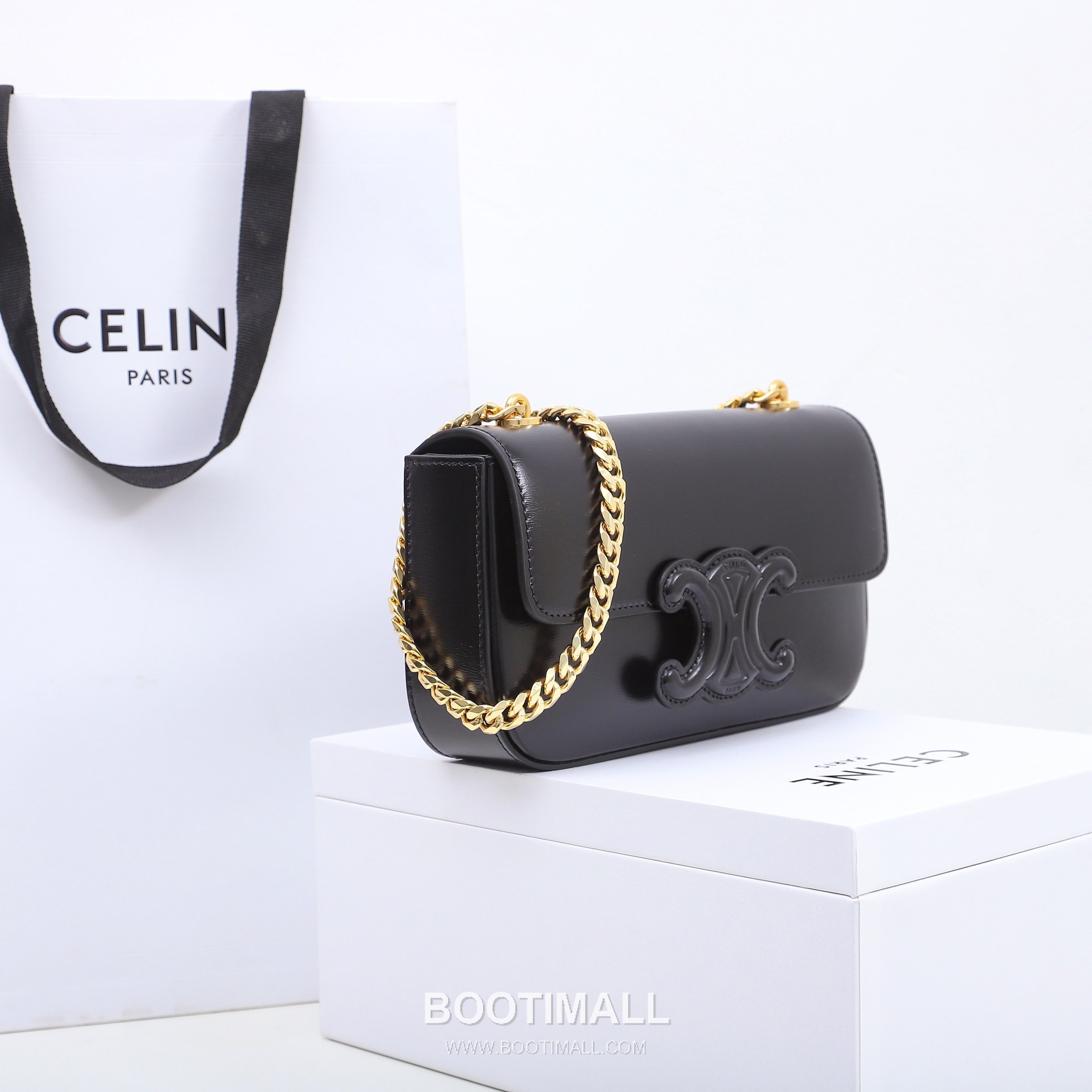 CELINE Triomphe Chain Calfskin Leather Shoulder Bag 199243 셀린느 트리옹프 체인 카프스킨 숄더백 20.5cm 2