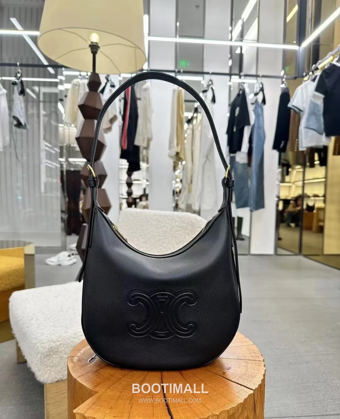 CELINE Small Hobo Calfskin Leather Shoulder Bag 117253 셀린느 스몰 호보 카프스킨 숄더백 24cm 2