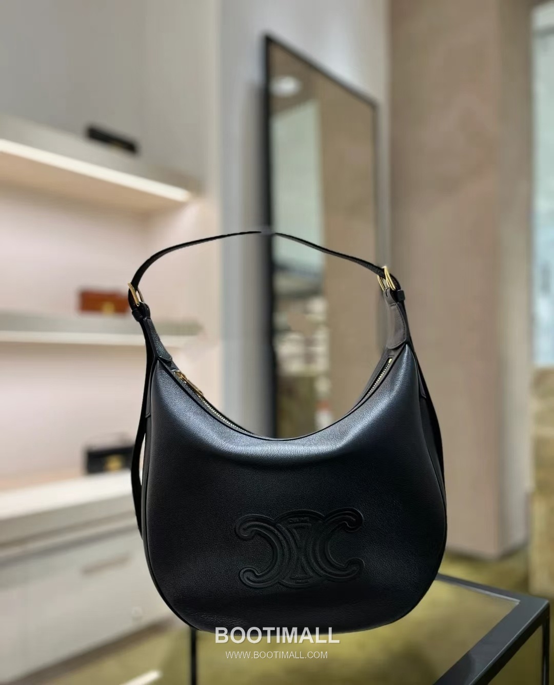 CELINE Small Hobo Calfskin Leather Shoulder Bag 117253 셀린느 스몰 호보 카프스킨 숄더백 24cm 3