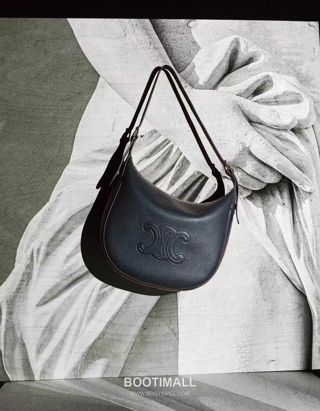 CELINE Small Hobo Calfskin Leather Shoulder Bag 117253 셀린느 스몰 호보 카프스킨 숄더백 24cm 5