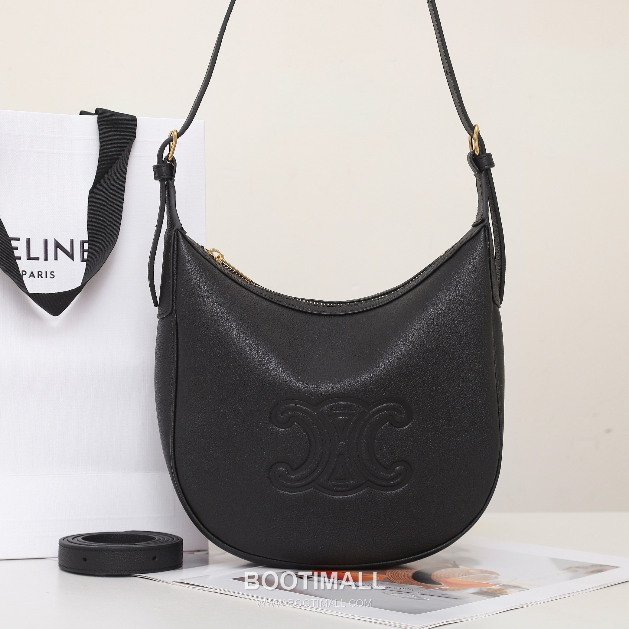 CELINE Small Hobo Calfskin Leather Shoulder Bag 117253 셀린느 스몰 호보 카프스킨 숄더백 24cm 7