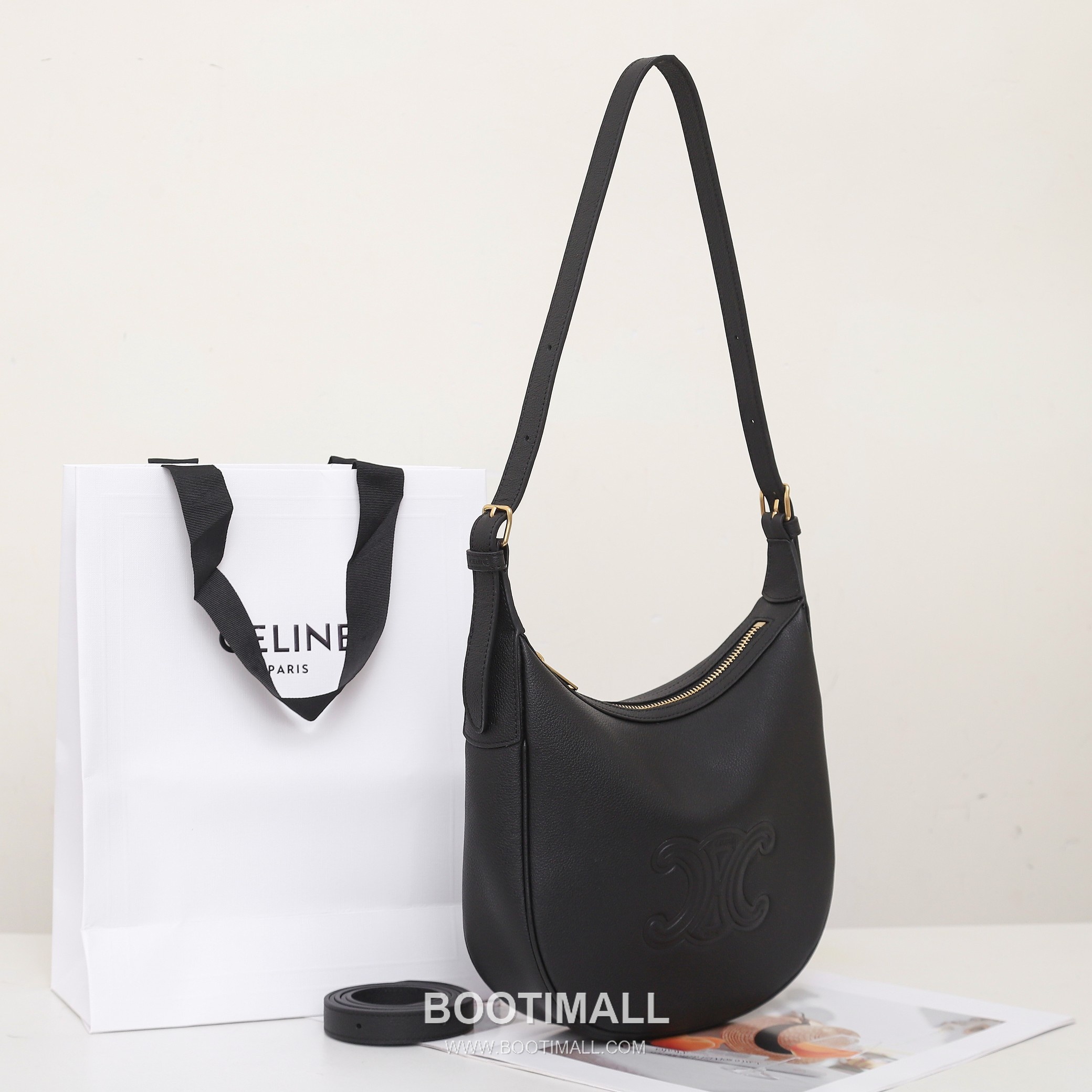 CELINE Small Hobo Calfskin Leather Shoulder Bag 117253 셀린느 스몰 호보 카프스킨 숄더백 24cm 8