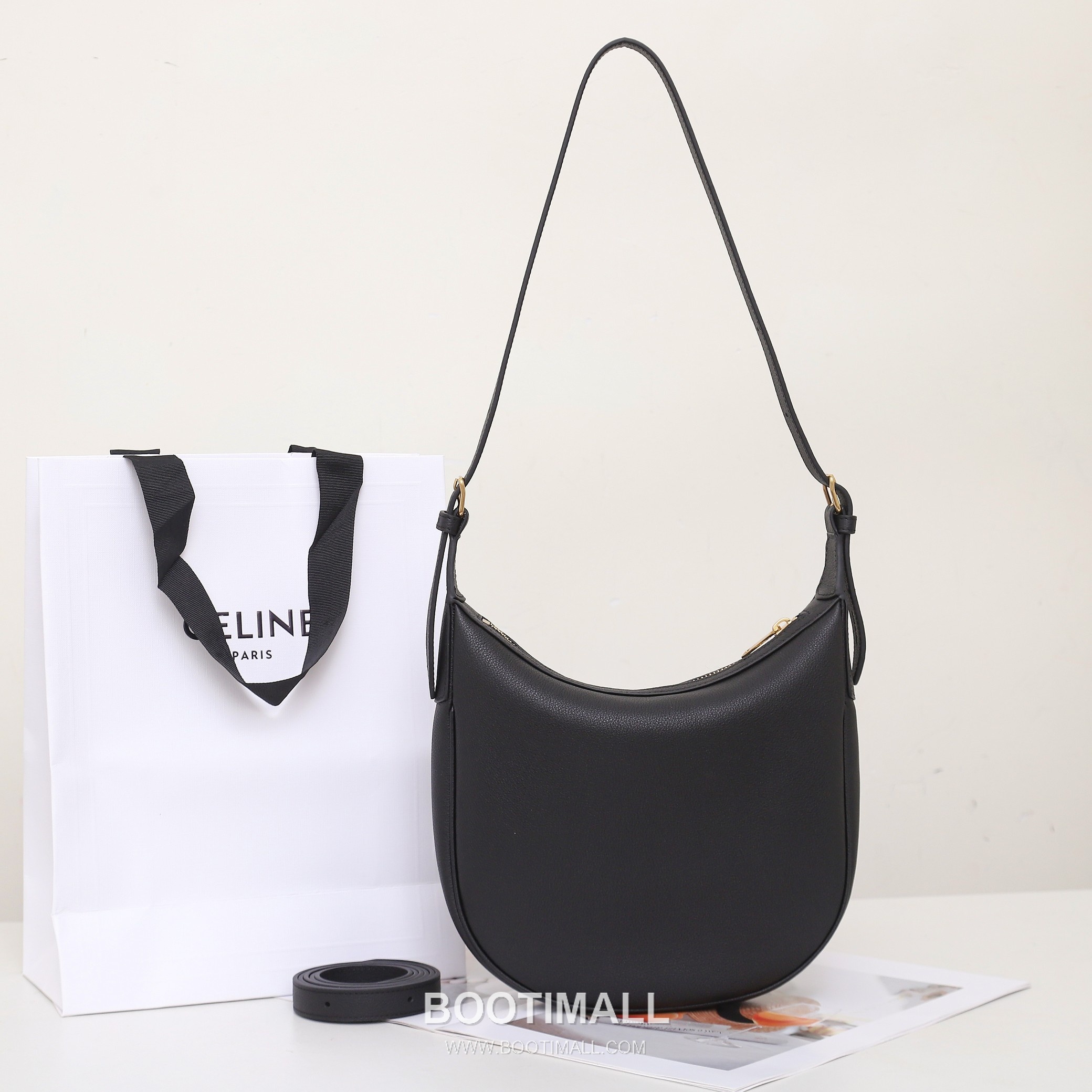 CELINE Small Hobo Calfskin Leather Shoulder Bag 117253 셀린느 스몰 호보 카프스킨 숄더백 24cm 9