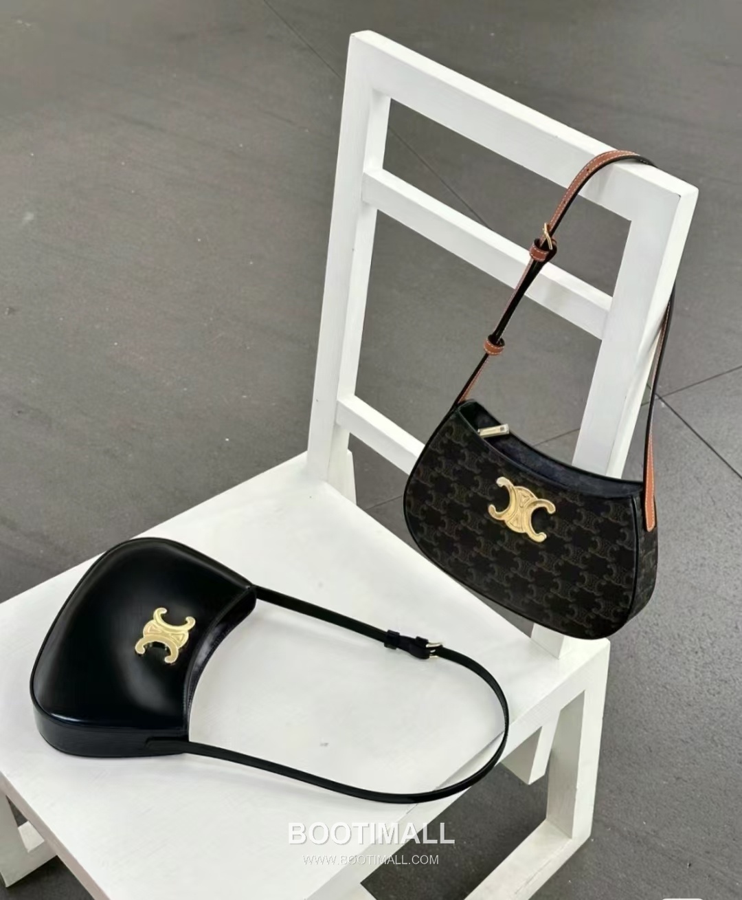 CELINE Triomphe Monogram Canvas Calfskin Shoulder Bag 115702 셀린느 트리옹프 모노그램 캔버스 숄더백 22cm 7
