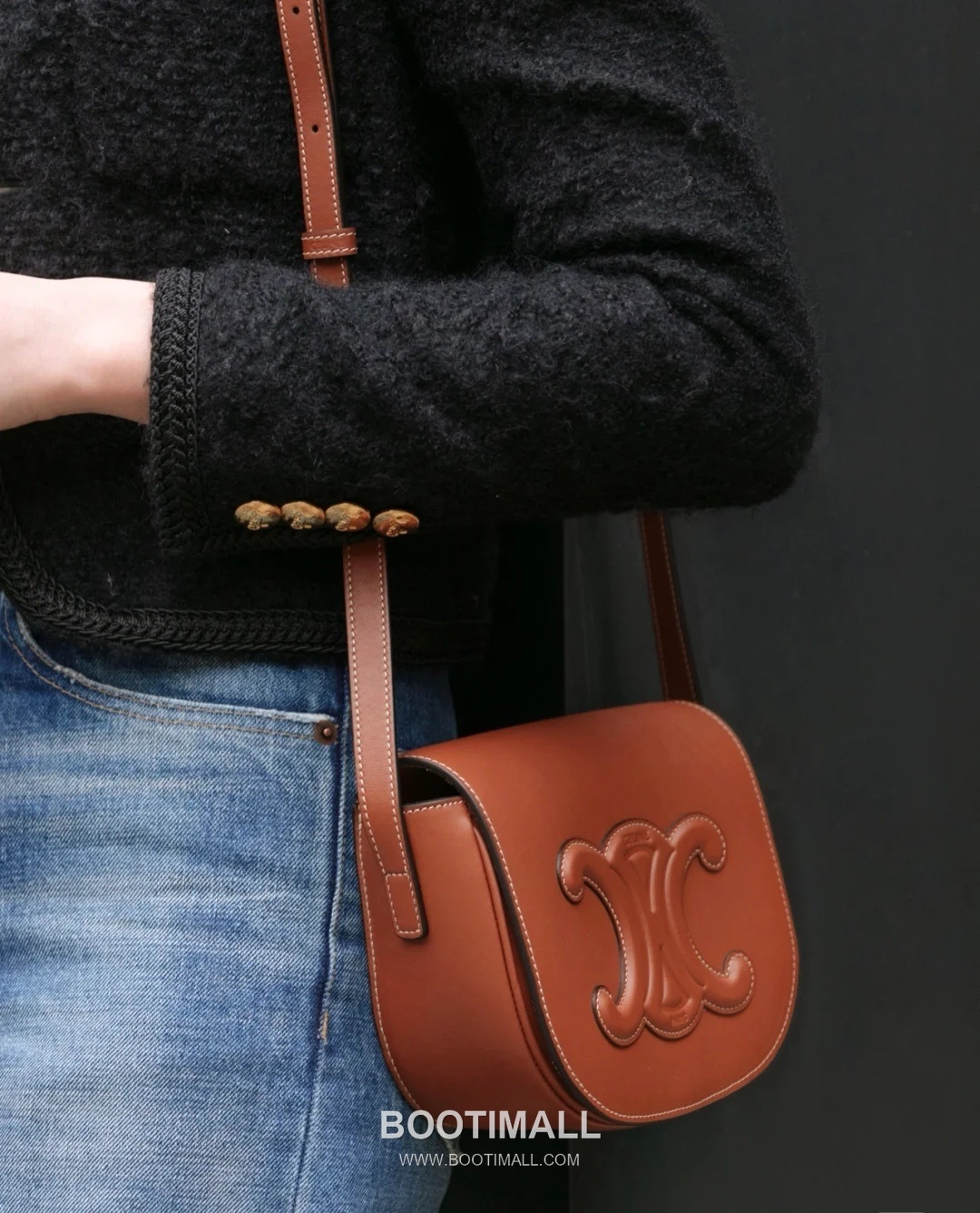 CELINE Triomphe Calfskin Leather Shoulder Bag 198263 셀린느 트리옹프 카프스킨 숄더백 18.5cm 3