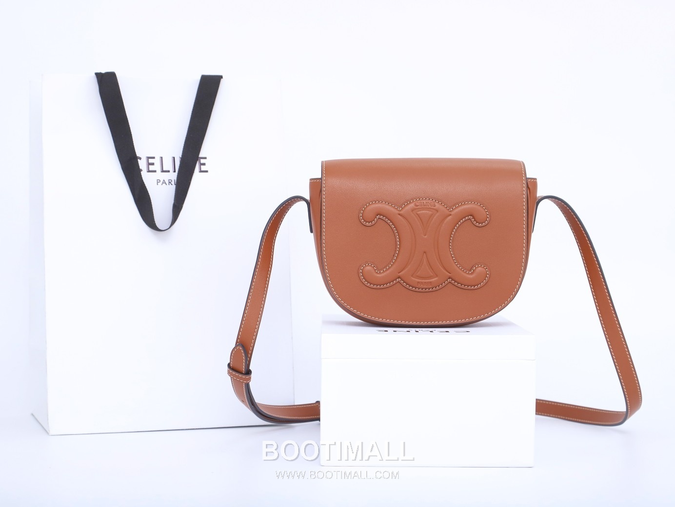CELINE Triomphe Calfskin Leather Shoulder Bag 198263 셀린느 트리옹프 카프스킨 숄더백 18.5cm 7
