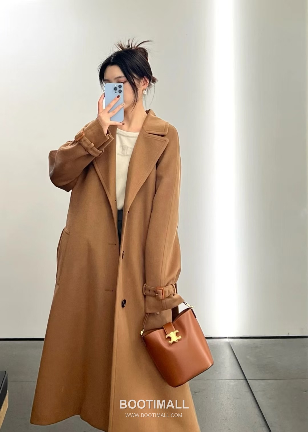 CELINE Bucket Calfskin Leather Shoulder Bag 119173 셀린느 버킷 카프스킨 숄더백 19cm 3