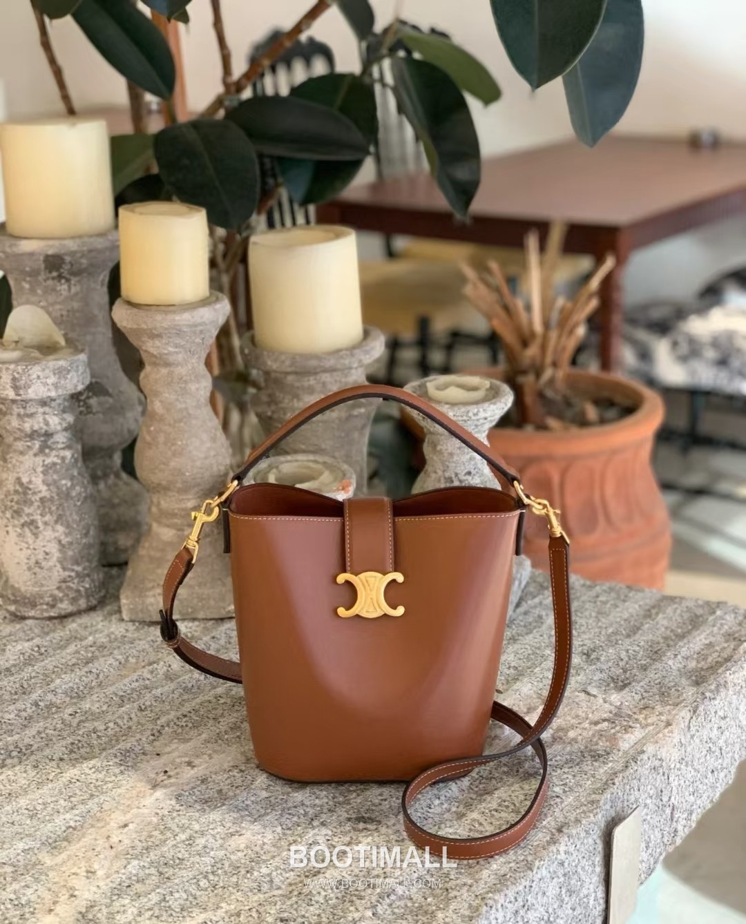 CELINE Bucket Calfskin Leather Shoulder Bag 119173 셀린느 버킷 카프스킨 숄더백 19cm 7