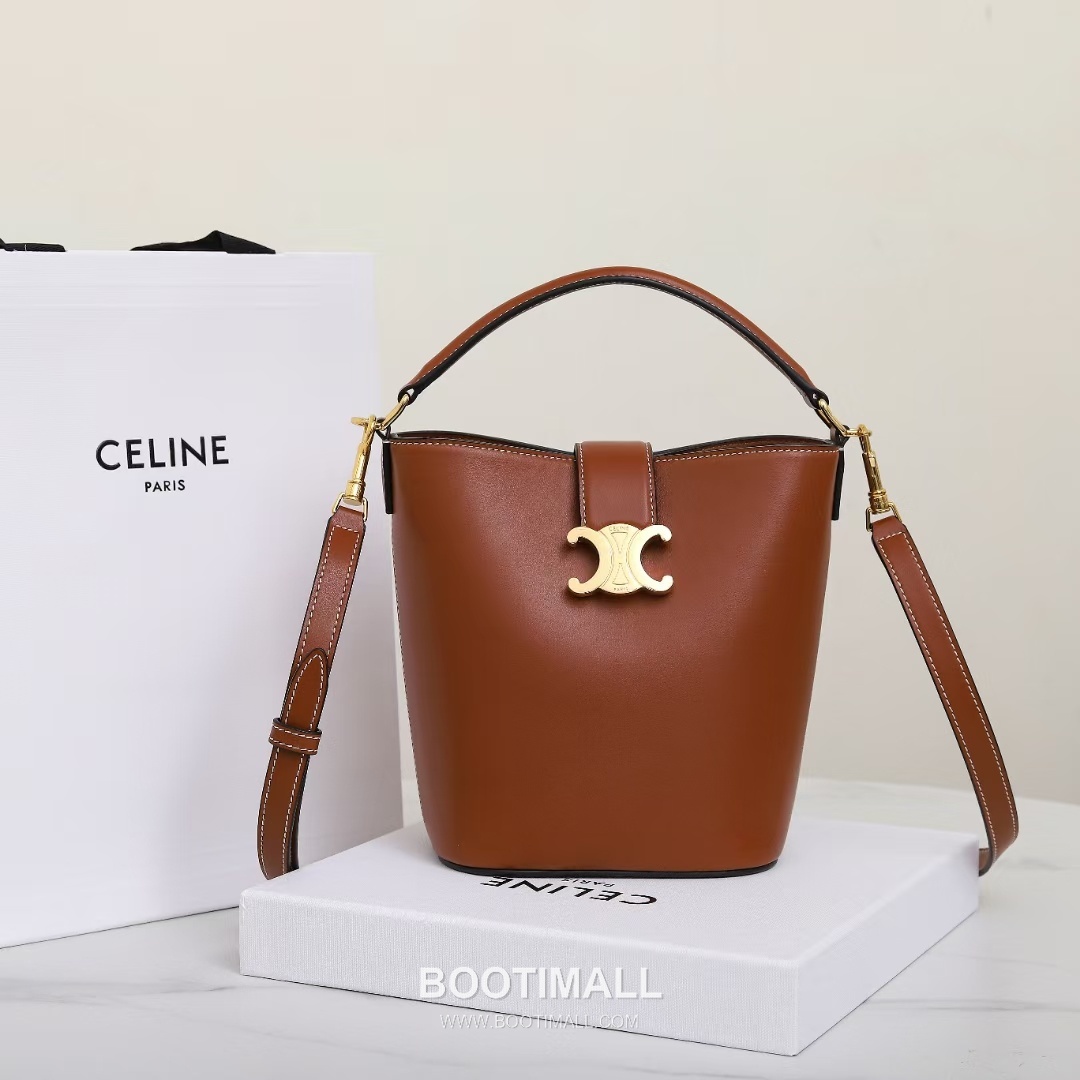CELINE Bucket Calfskin Leather Shoulder Bag 119173 셀린느 버킷 카프스킨 숄더백 19cm 8