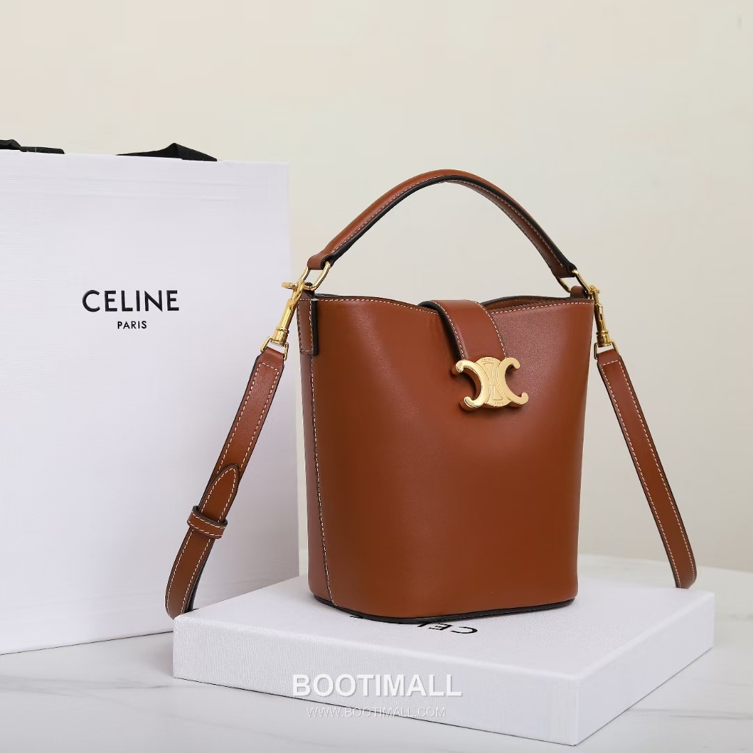 CELINE Bucket Calfskin Leather Shoulder Bag 119173 셀린느 버킷 카프스킨 숄더백 19cm 9
