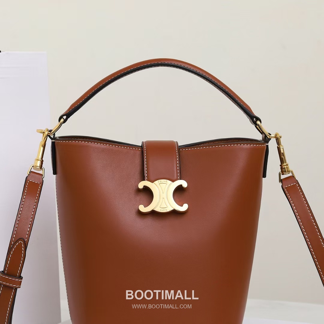 CELINE Bucket Calfskin Leather Shoulder Bag 119173 셀린느 버킷 카프스킨 숄더백 19cm 12