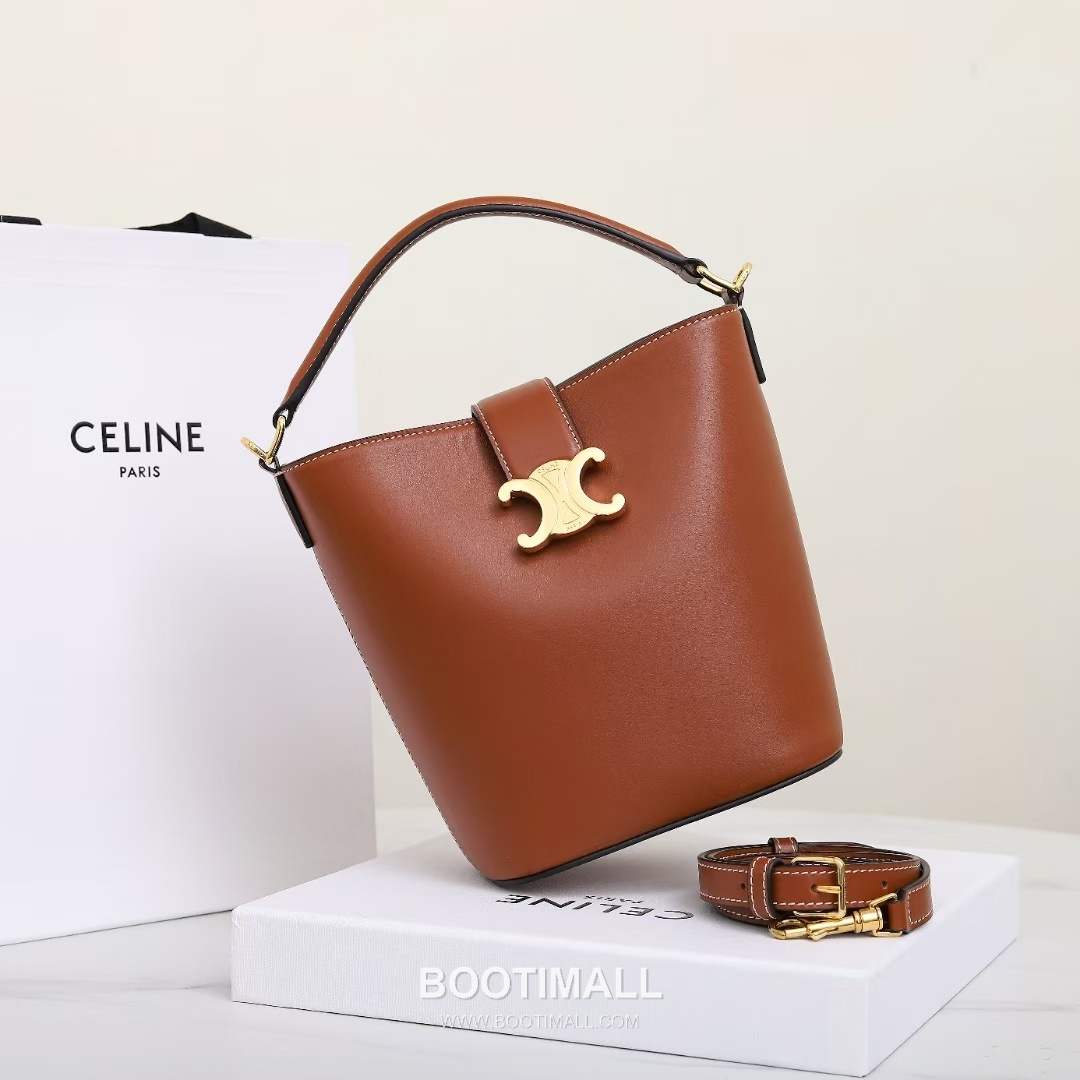 CELINE Bucket Calfskin Leather Shoulder Bag 119173 셀린느 버킷 카프스킨 숄더백 19cm 16