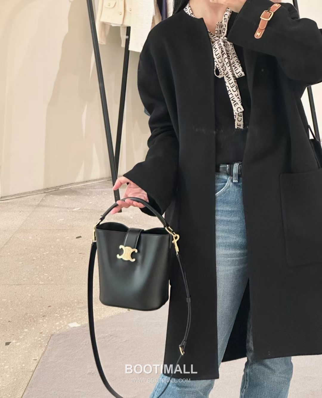 CELINE Bucket Calfskin Leather Shoulder Bag 119173 셀린느 버킷 카프스킨 숄더백 19cm 1