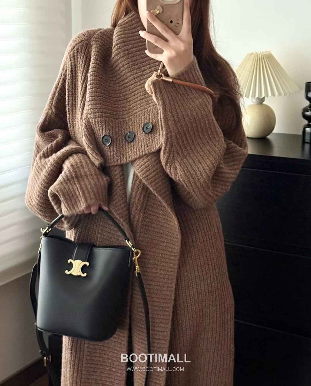 CELINE Bucket Calfskin Leather Shoulder Bag 119173 셀린느 버킷 카프스킨 숄더백 19cm 5