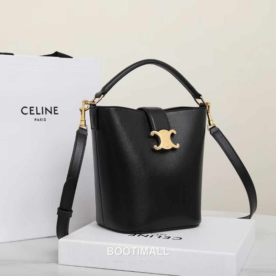 CELINE Bucket Calfskin Leather Shoulder Bag 119173 셀린느 버킷 카프스킨 숄더백 19cm 11