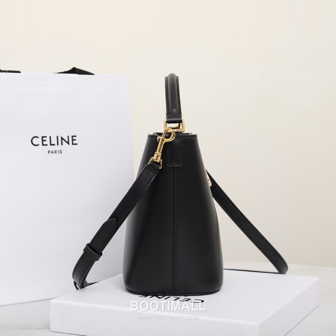 CELINE Bucket Calfskin Leather Shoulder Bag 119173 셀린느 버킷 카프스킨 숄더백 19cm 12