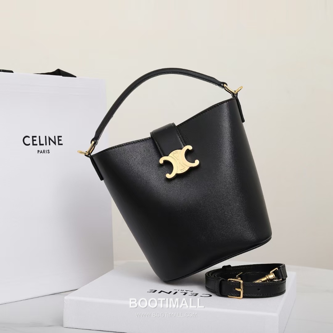 CELINE Bucket Calfskin Leather Shoulder Bag 119173 셀린느 버킷 카프스킨 숄더백 19cm 18