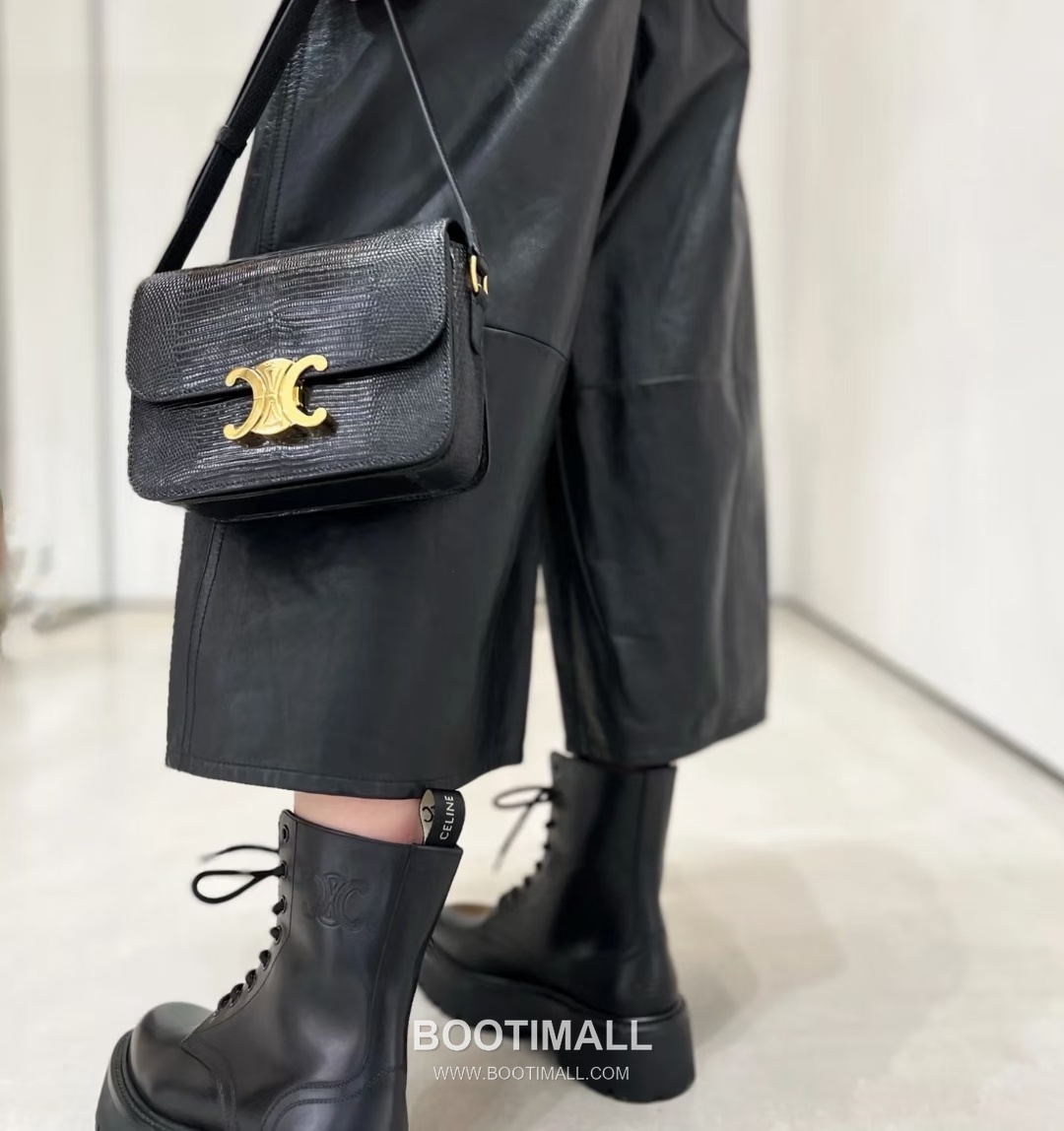 CELINE Lizard Embossed Calfskin Leather Shoulder Bag 188424 셀린느 리자드 엠보싱 카프스킨 숄더백 18.5cm 4