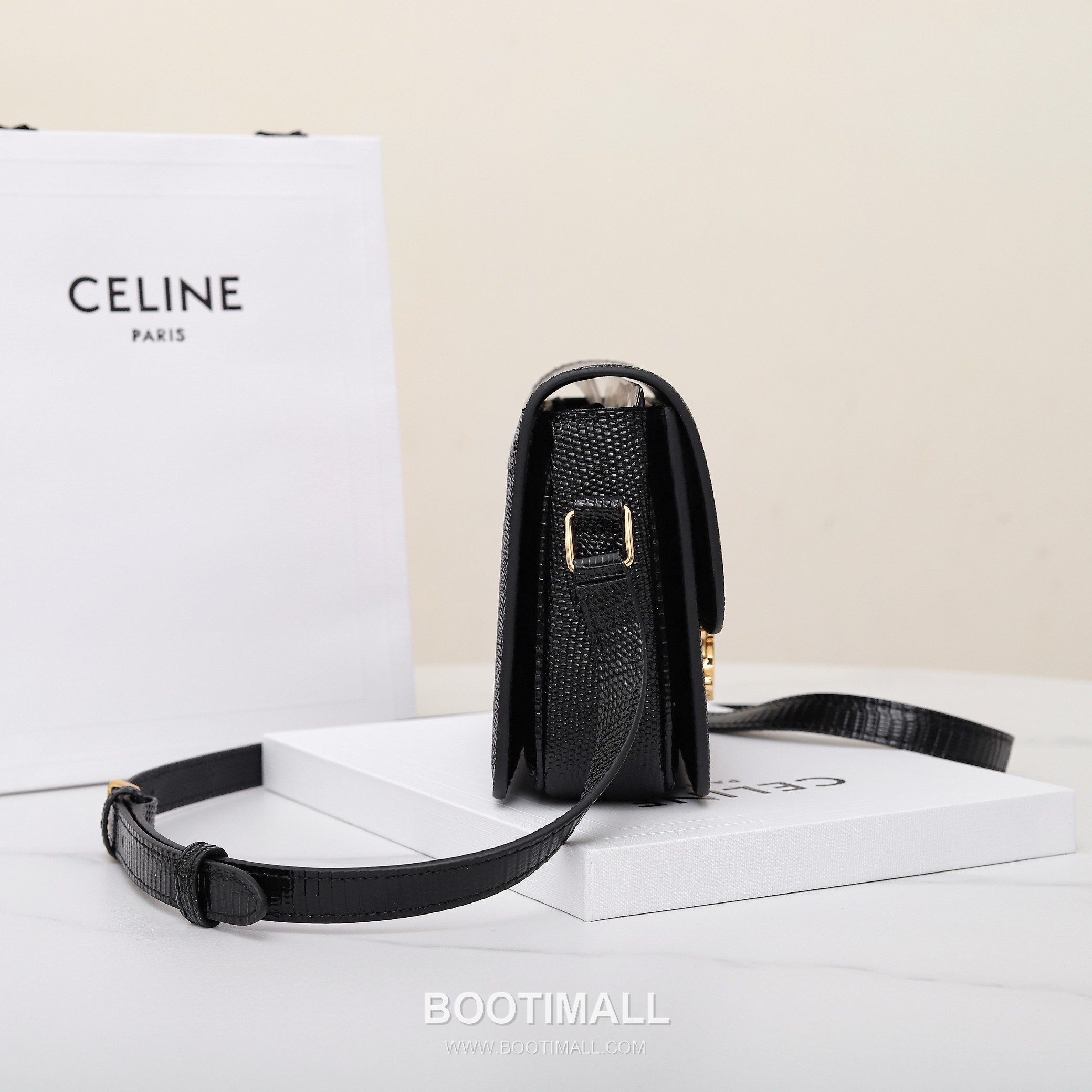 CELINE Lizard Embossed Calfskin Leather Shoulder Bag 188424 셀린느 리자드 엠보싱 카프스킨 숄더백 18.5cm 9