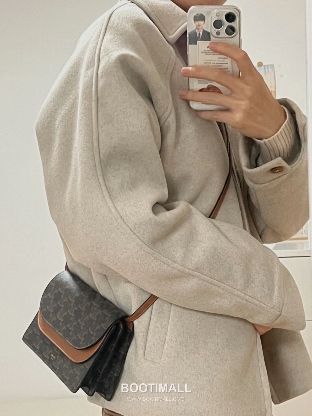 CELINE Wallet On Chain Calfskin Leather Crossbody Bag 10D852 셀린느 월렛 온 체인 카프스킨 크로스백 20cm 2