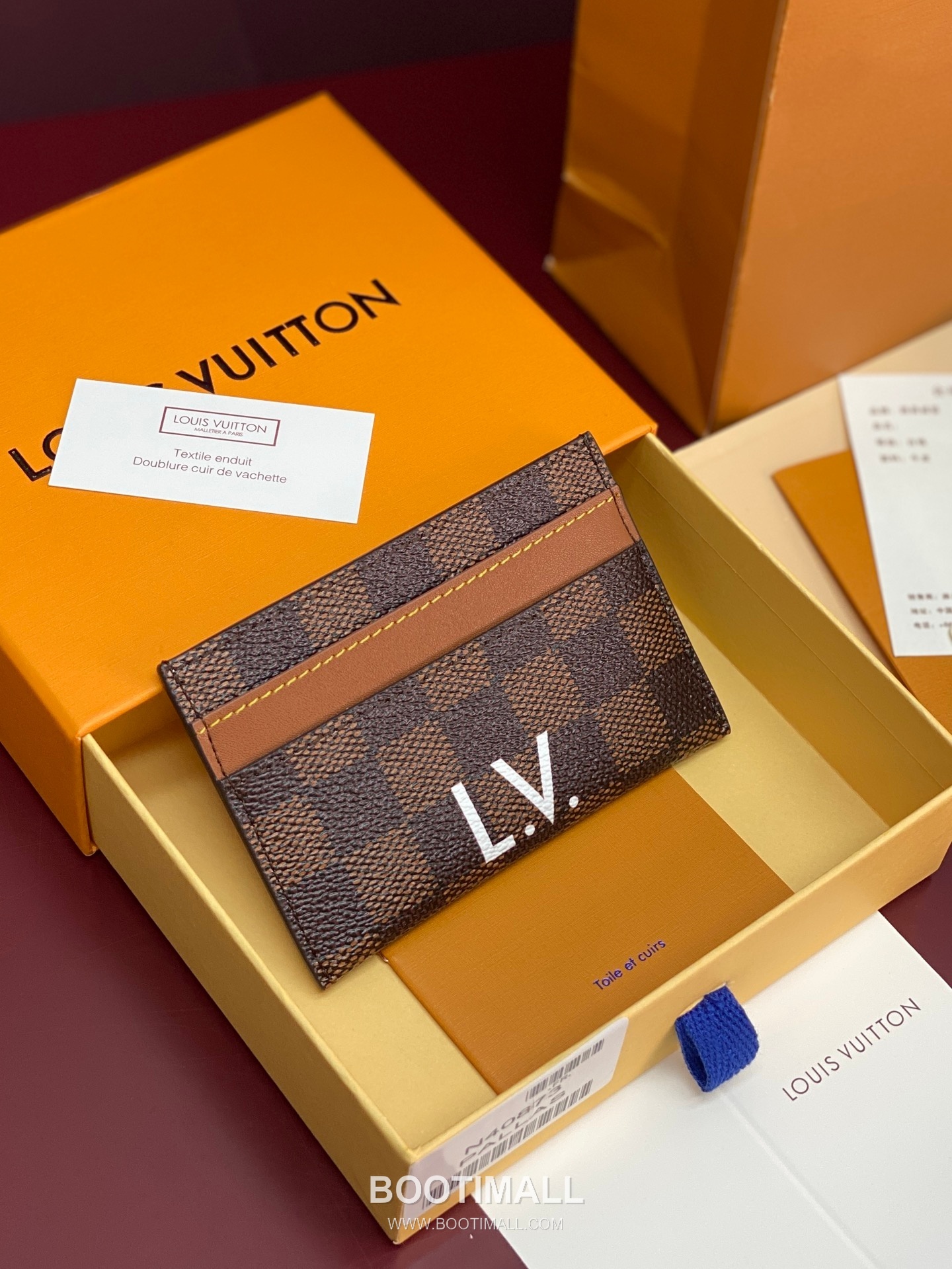 Louis Vuitton Double Card Holder N40873 Damier Heritage Canvas Card Holder 루이비통 더블 카드 홀더 다미에 헤리티지 캔버스 카드지갑 11cm 2
