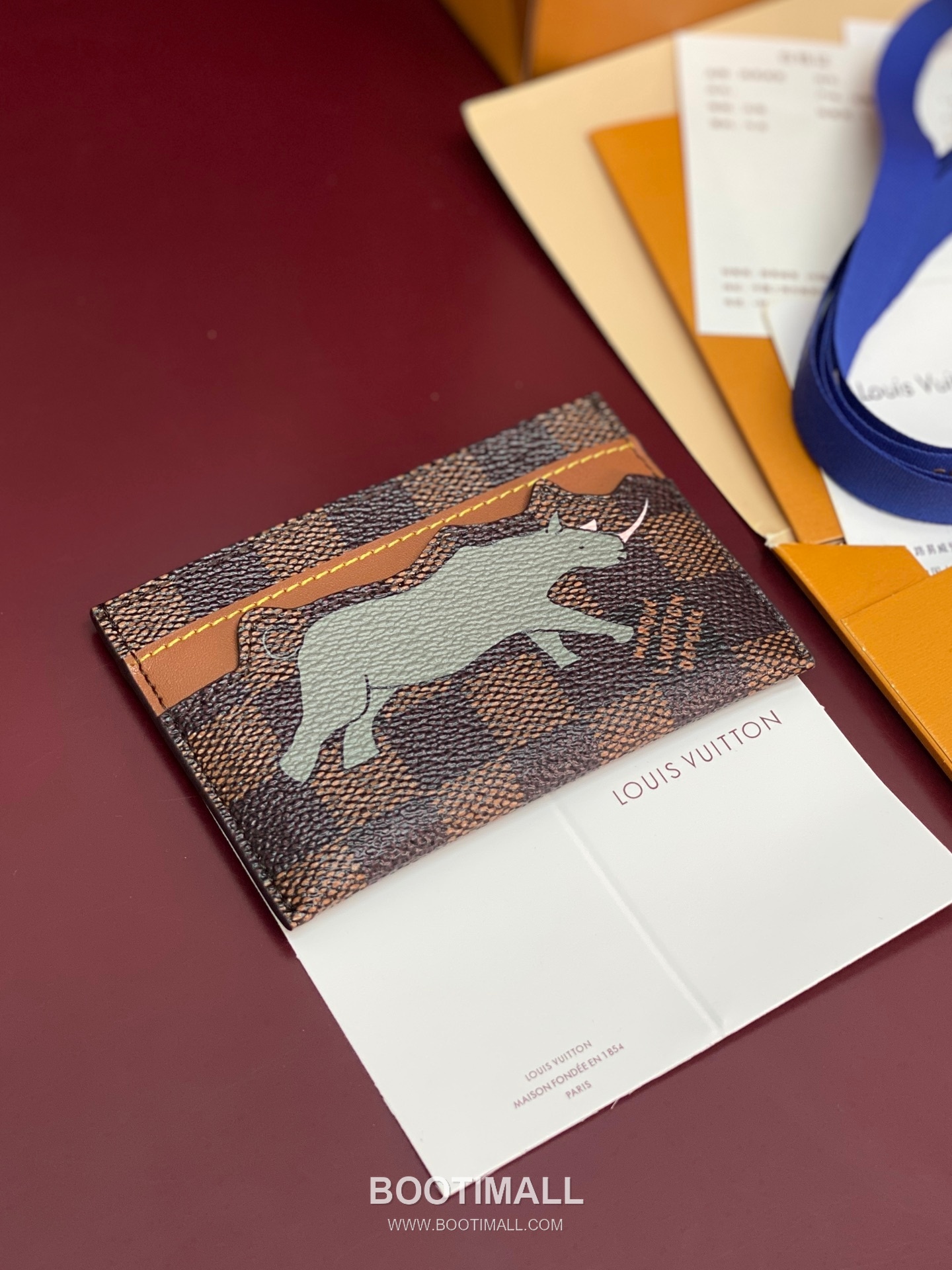 Louis Vuitton Double Card Holder N40873 Damier Heritage Canvas Card Holder 루이비통 더블 카드 홀더 다미에 헤리티지 캔버스 카드지갑 11cm 3