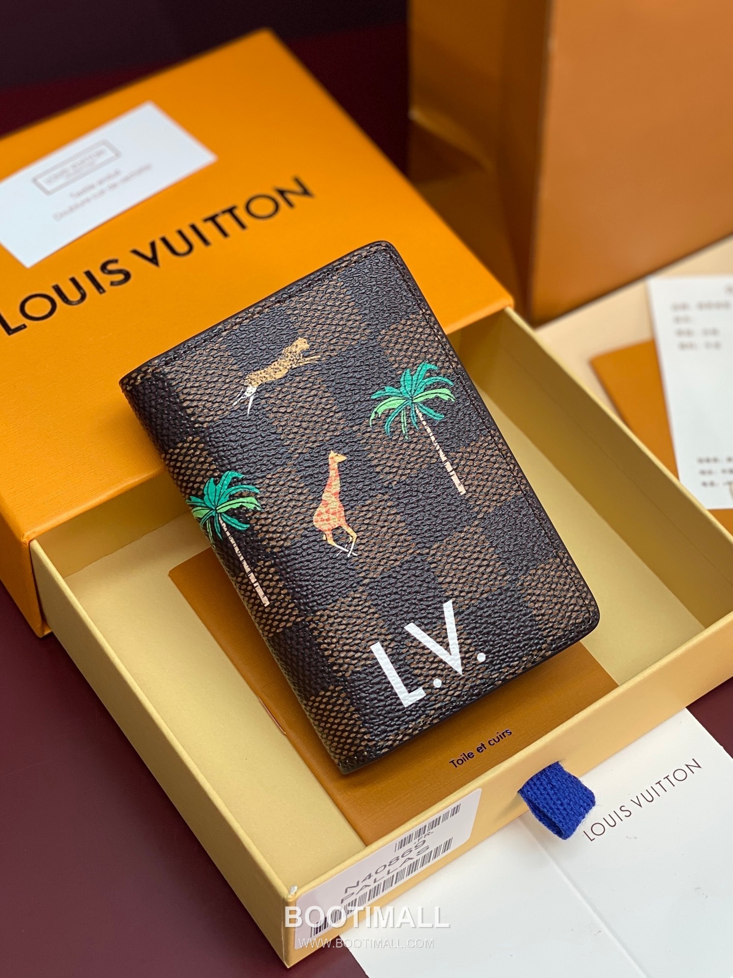 Louis Vuitton Pocket Organizer N40869 Damier Heritage Canvas Wallet 루이비통 포켓 오거나이저 다미에 헤리티지 캔버스 반지갑 11.1cm 1