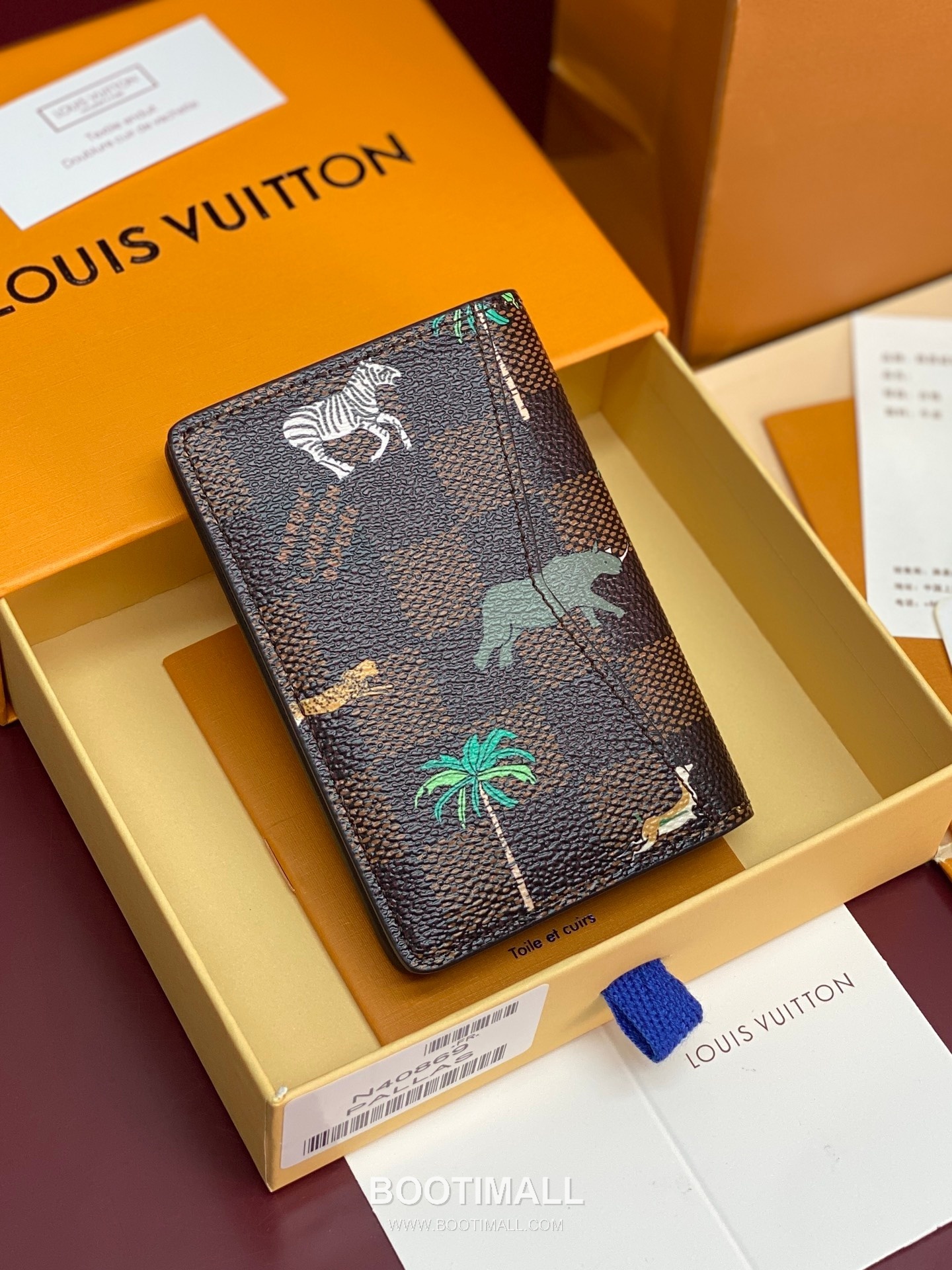 Louis Vuitton Pocket Organizer N40869 Damier Heritage Canvas Wallet 루이비통 포켓 오거나이저 다미에 헤리티지 캔버스 반지갑 11.1cm 2