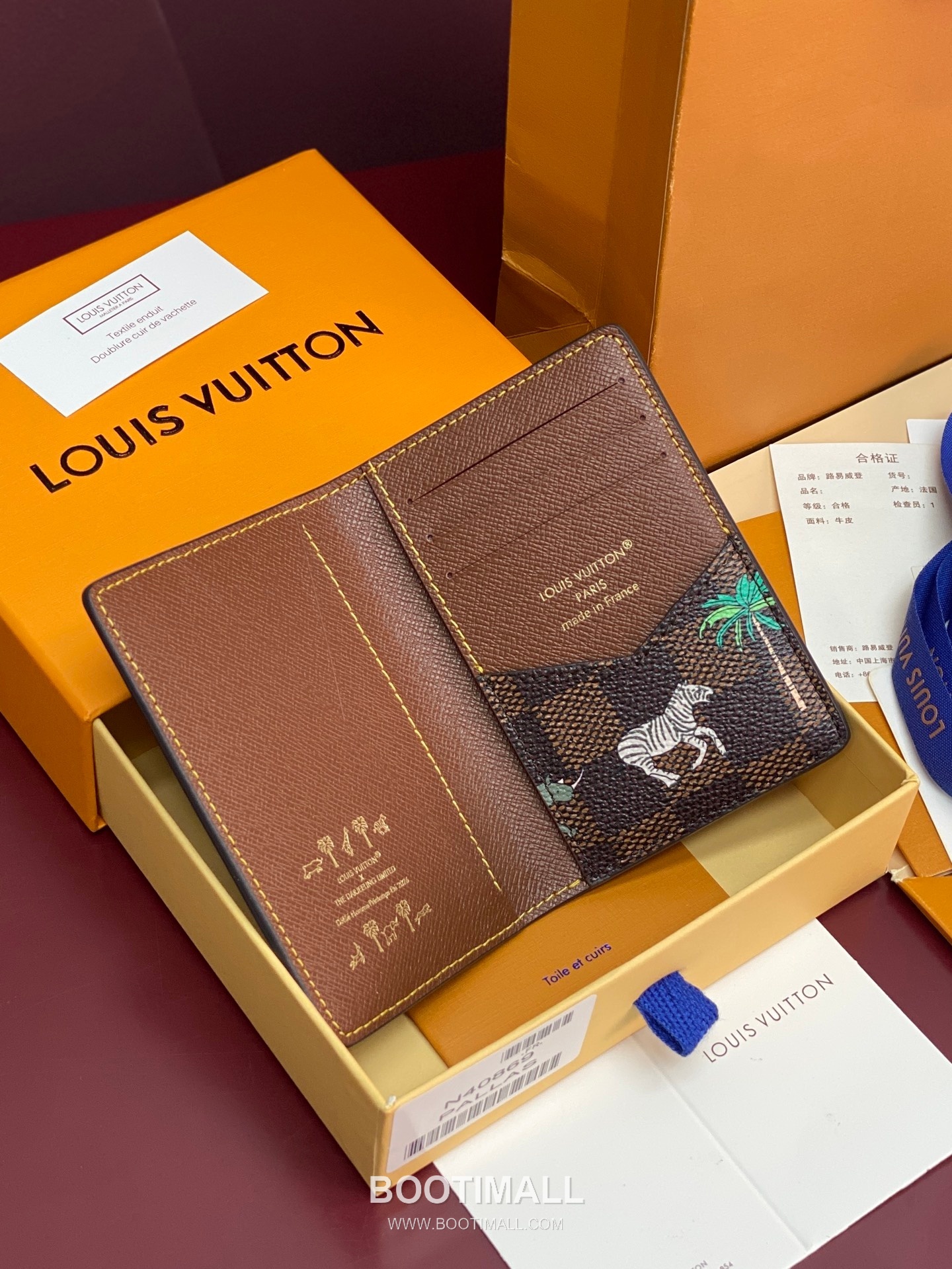 Louis Vuitton Pocket Organizer N40869 Damier Heritage Canvas Wallet 루이비통 포켓 오거나이저 다미에 헤리티지 캔버스 반지갑 11.1cm 3