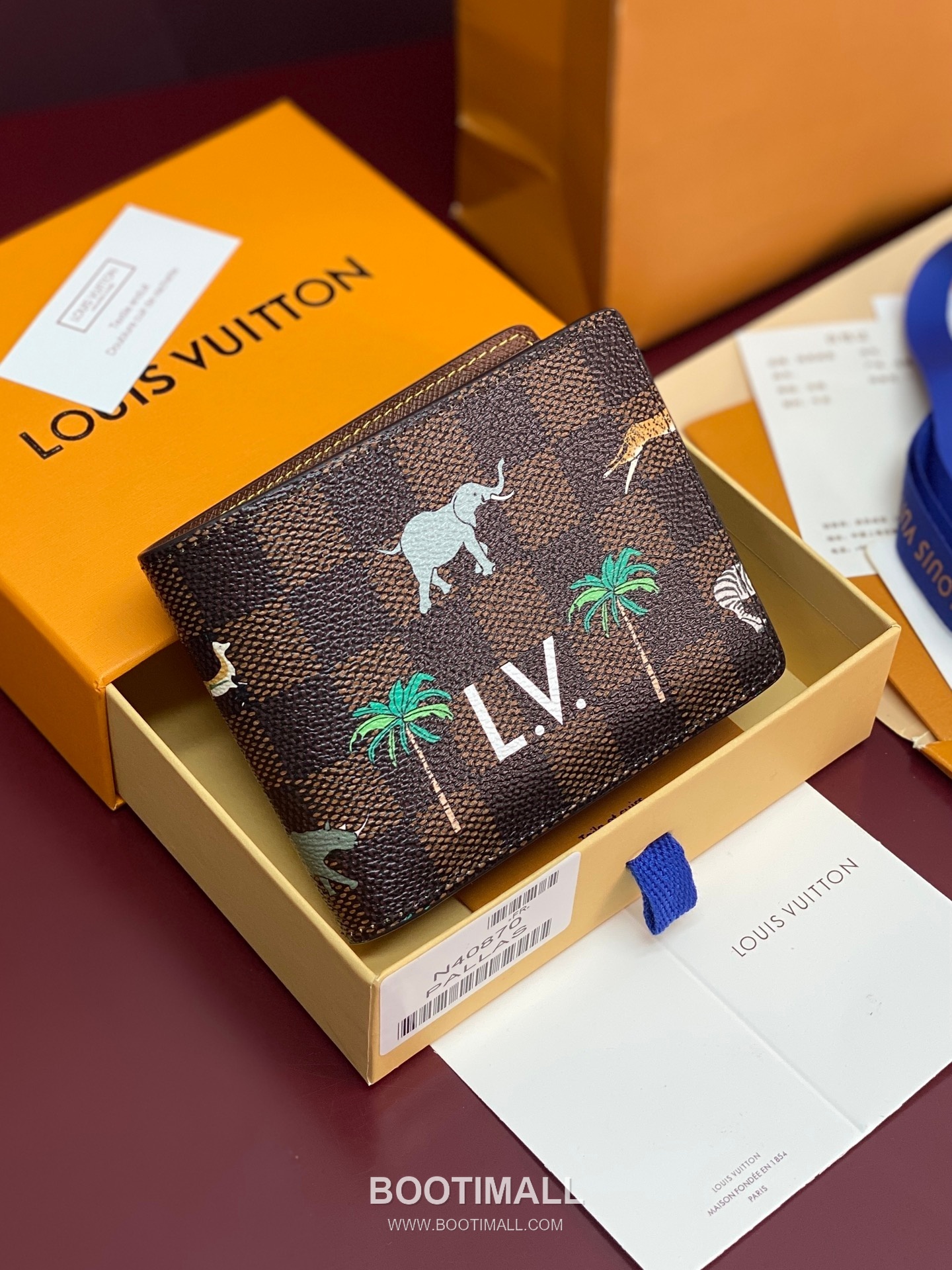 Louis Vuitton Multiple Wallet N40870 Damier Heritage Canvas Leather Wallet 루이비통 멀티플 월릿 다미에 헤리티지 캔버스 레더 반지갑 11.5cm 1