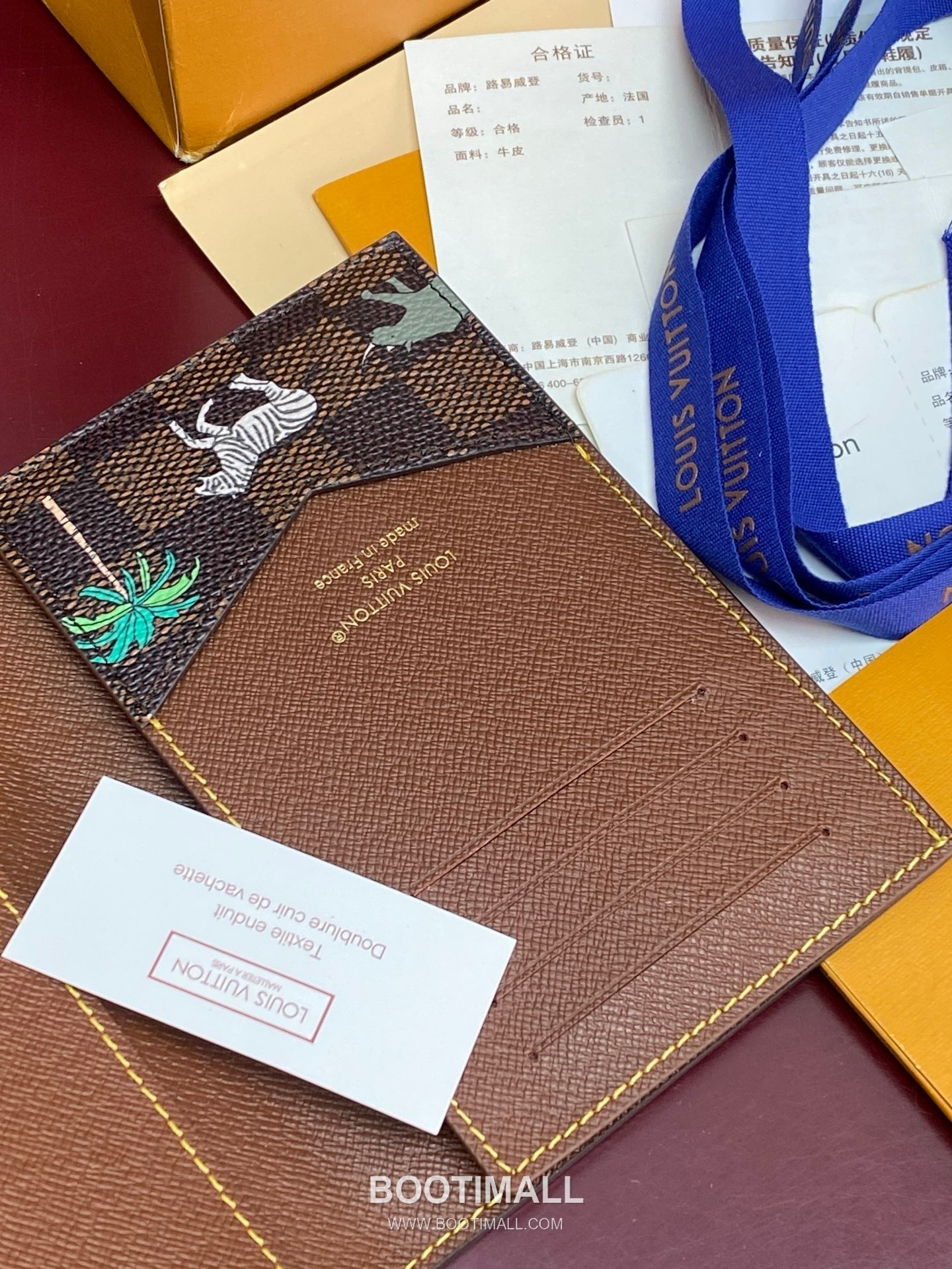 Louis Vuitton Passport Cover N40872 Damier Heritage Canvas Passport Holder 루이비통 패스포트 커버 다미에 헤리티지 캔버스 여권지갑 14cm 6