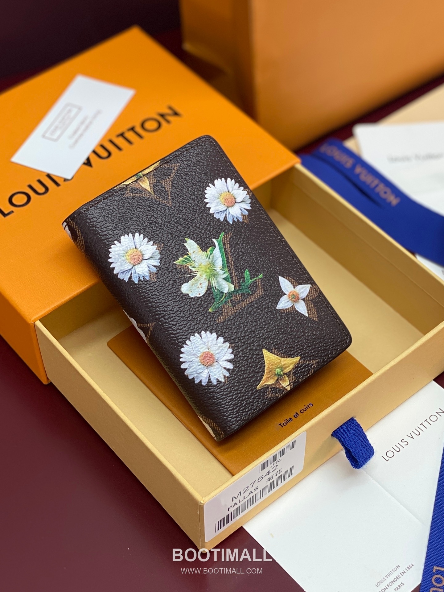 Louis Vuitton Pocket Organizer M27542 Monogram Floral Coated Canvas Wallet 루이비통 포켓 오거나이저 모노그램 플로럴 코팅 캔버스 반지갑 11.1cm 1