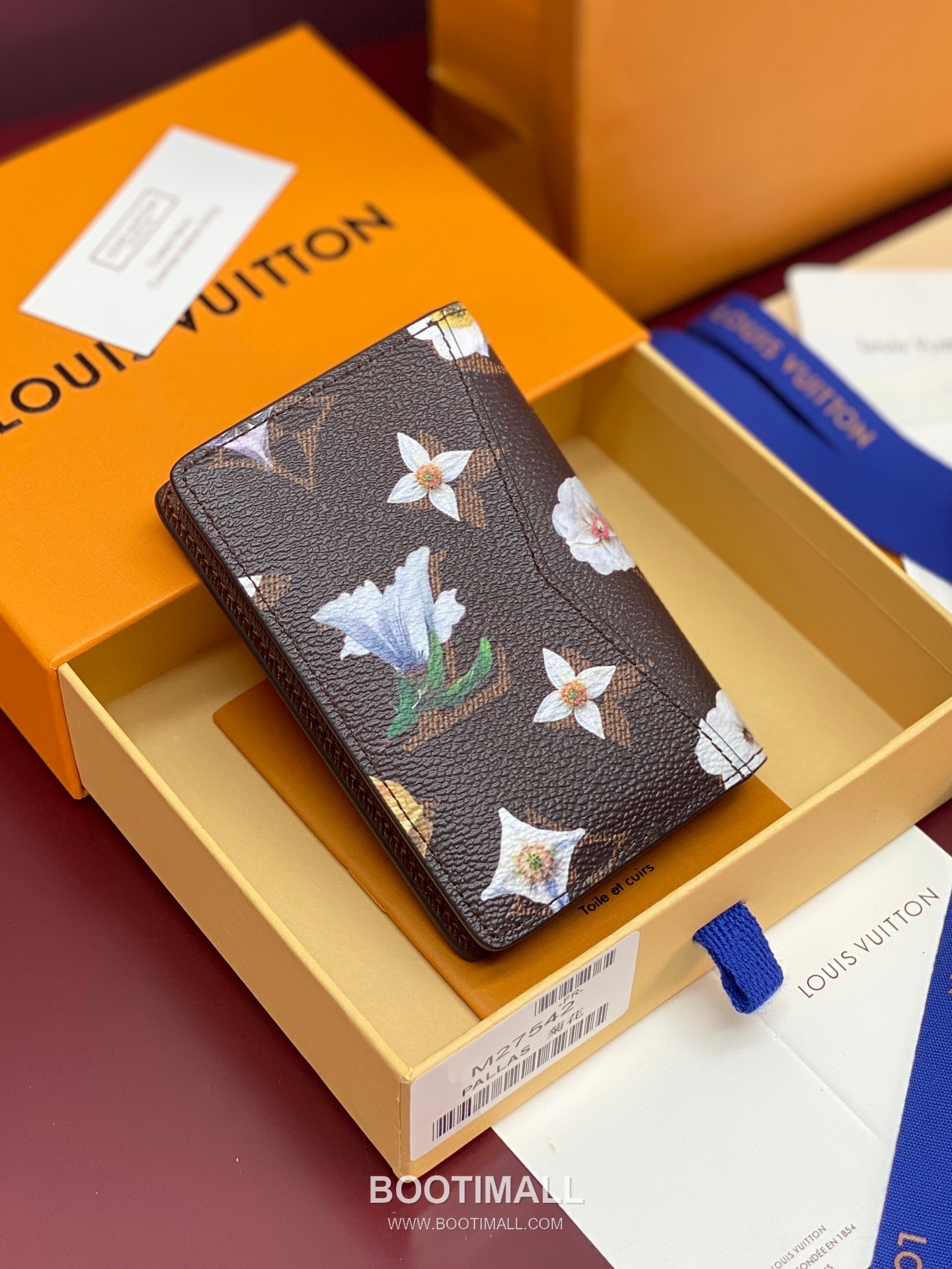 Louis Vuitton Pocket Organizer M27542 Monogram Floral Coated Canvas Wallet 루이비통 포켓 오거나이저 모노그램 플로럴 코팅 캔버스 반지갑 11.1cm 2