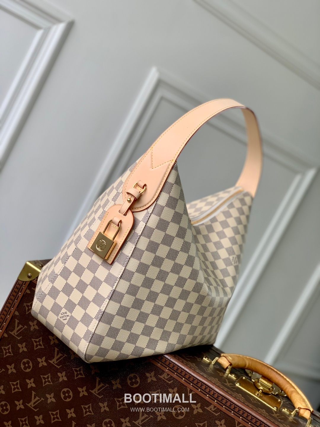 Louis Vuitton Slouchy MM N00126 Damier Azur Coated Canvas Shoulder Bag 루이비통 슬라우치 MM 다미에 아주르 코팅 캔버스 숄더백 40cm 2